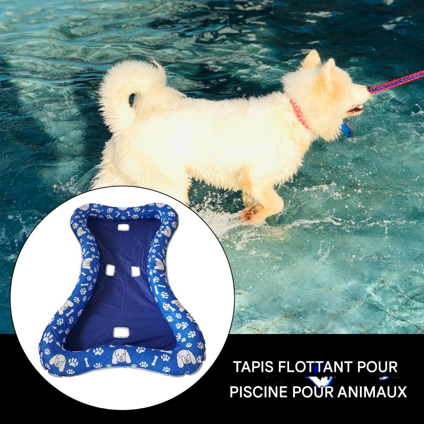 Galleggiante Gonfiabile per Cani Giocattoli Galleggianti Gonfiabili Per | Tappetino Acquatico Zattera Per Giochi Esterni Giardino Spiaggia Lago Fiume
