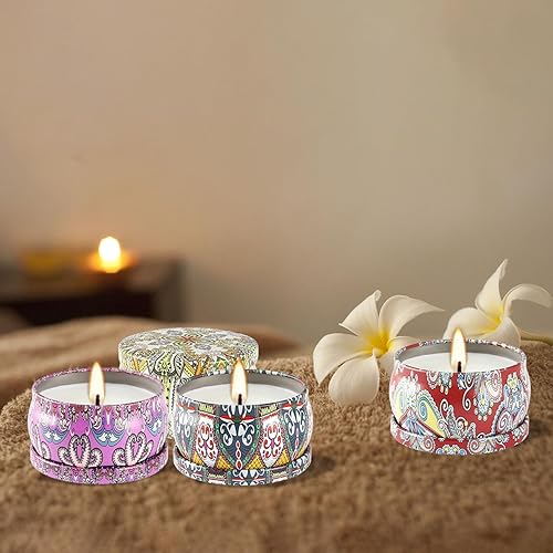 Miniatura 6 de Velas perfumadas  Juegos de regalo de velas de aromaterapia de 2.5 oz  Cera de soja con aceite esencial  Maravillosos regalos para mujeres, madres,