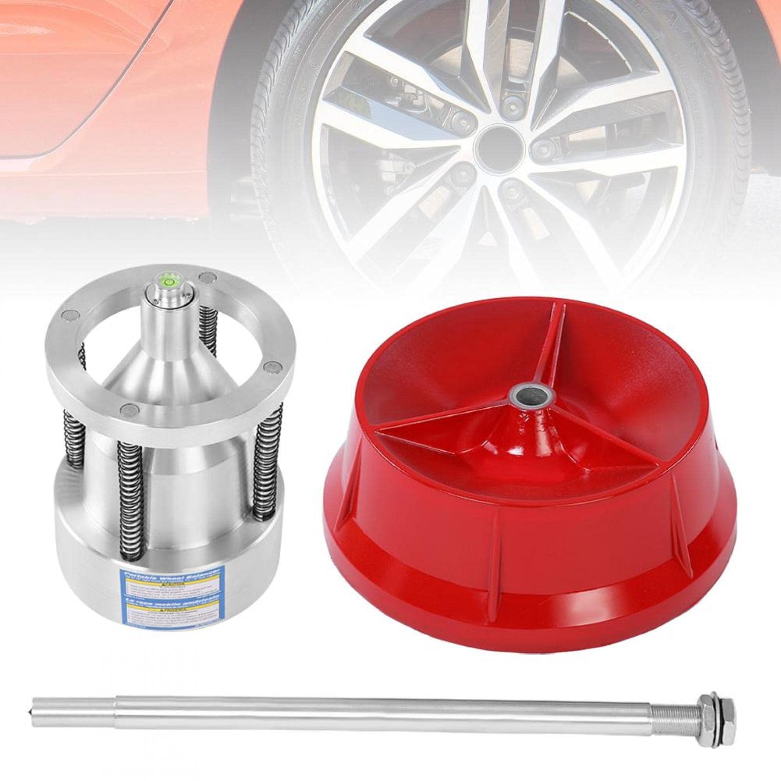 Yctze equilibradora de Ruedas Coche Coche Camión Cubos portátiles Rueda Equilibrador de neumáticos Nivel de Burbuja Llanta resistenteequilibradora de neumaticos