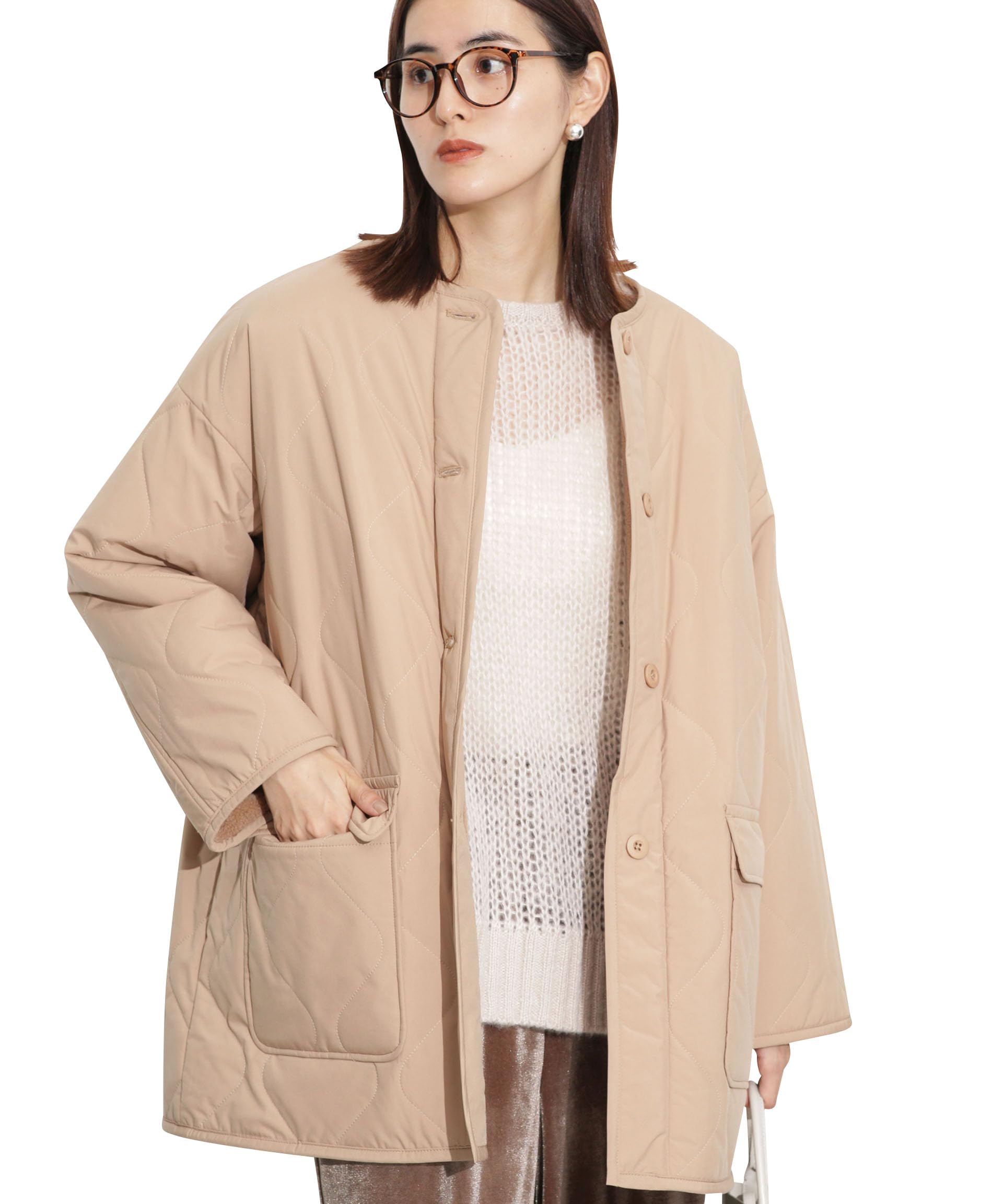 Amazon.co.jp: [ナノ・ユニバース] 撥水加工・機能中綿 ボア