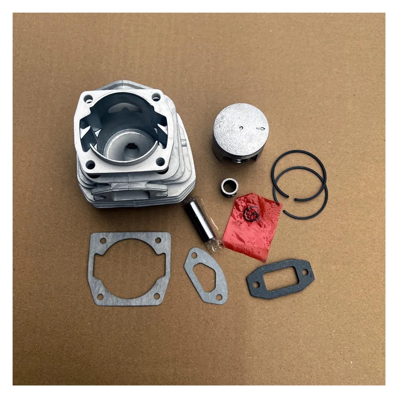 Dingmao Kit de cilindro de 46 mm compatible con motosierra Fpcsp52 Zylinder Anillos de pistón Clips de pasador Conjunto de junta
