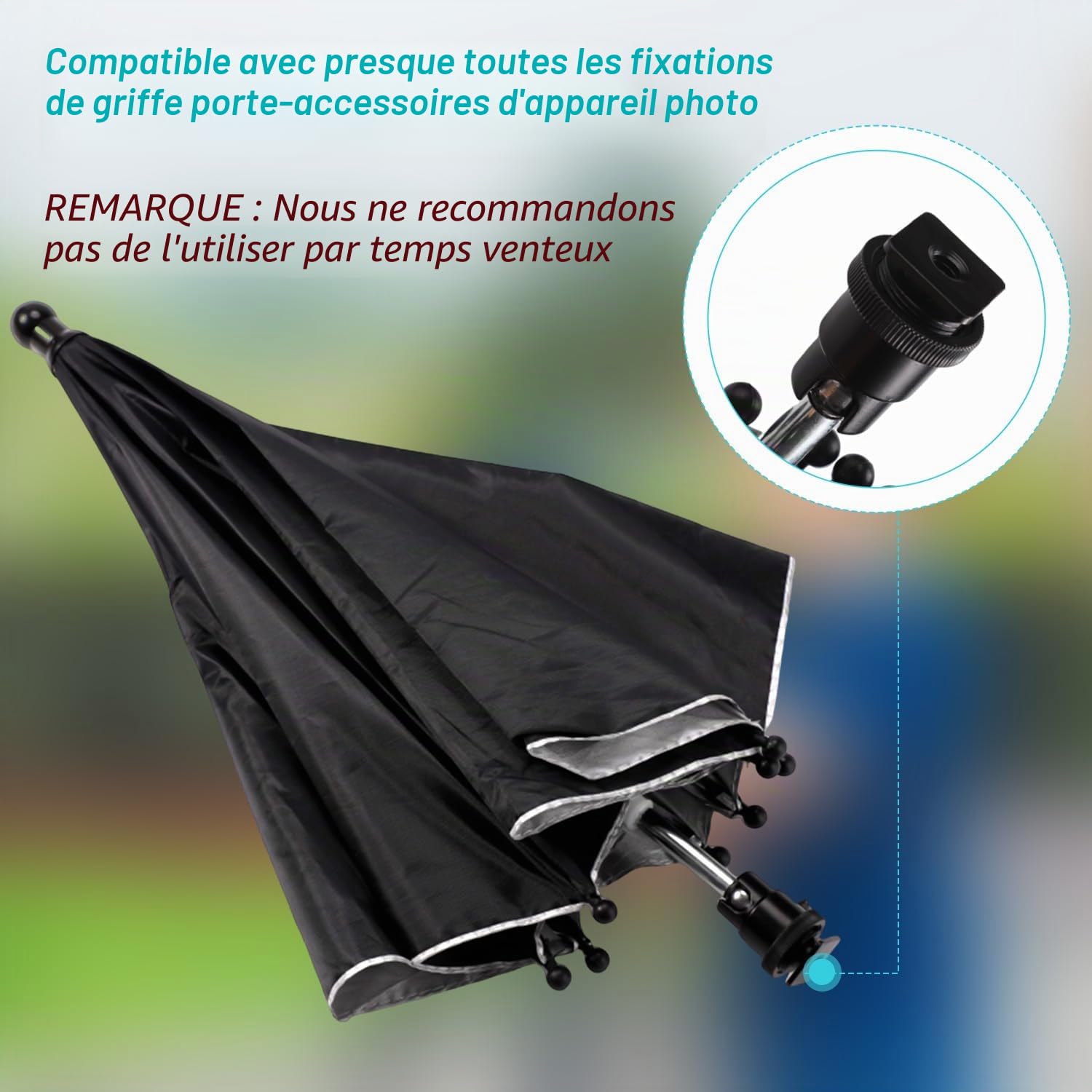 Parapluie Griffe pour Appareil Photo, Étanche, Appareil Photo Reflex Numérique Housse de Protection Contre la Pluie pour Canon Rebel T8i T7 T7i T6i T6 SL3 SL2 EOS 90D 80D 2000D 5DM4 Nikon Z9