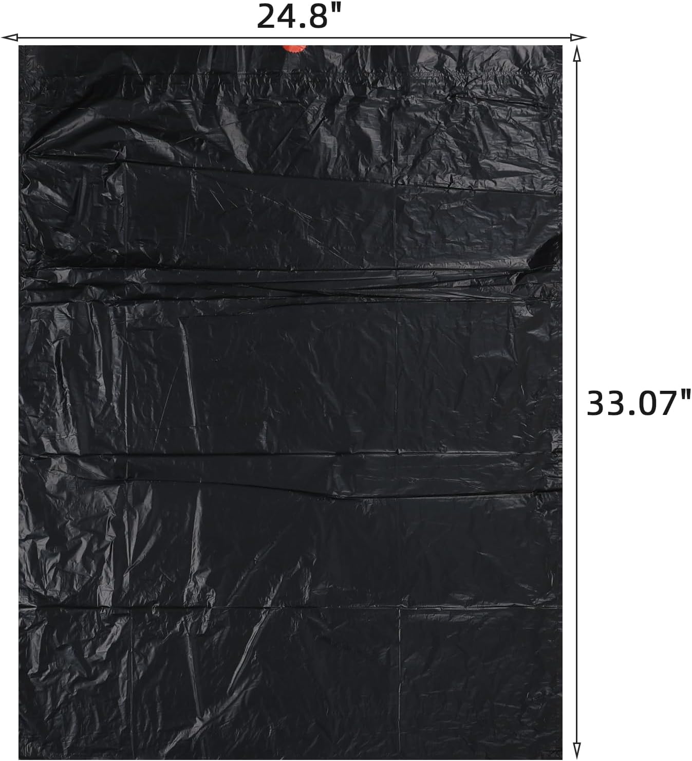 13 Gallon Plastic Bin Liner Bags, Kitchen Drawstring Trash Bag, Black Waste Bags, 220 Counts