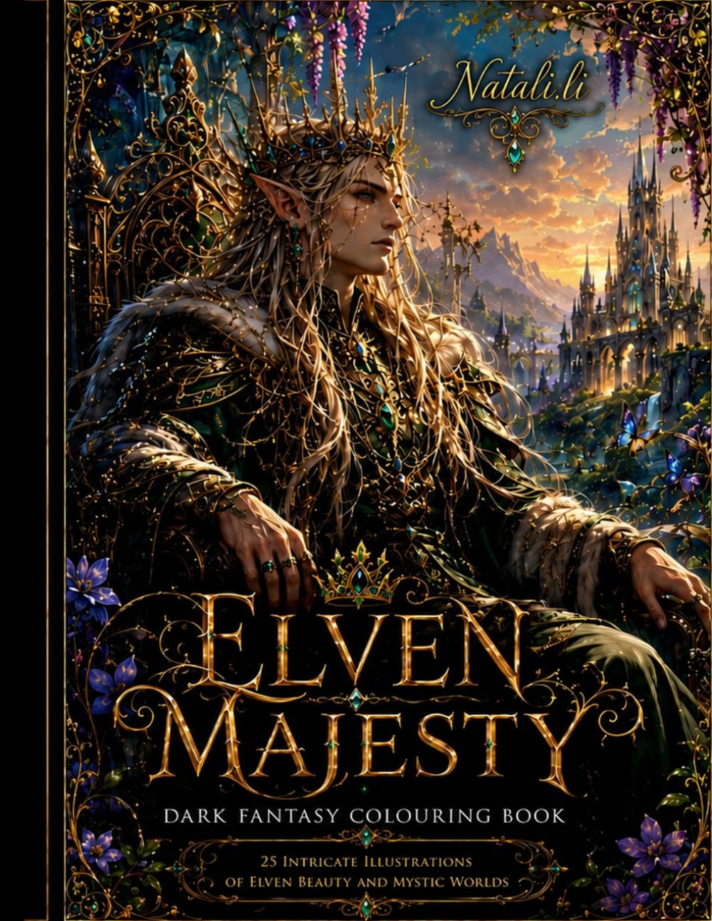 Elven Majesty: Dark Fantasy Colouring Book