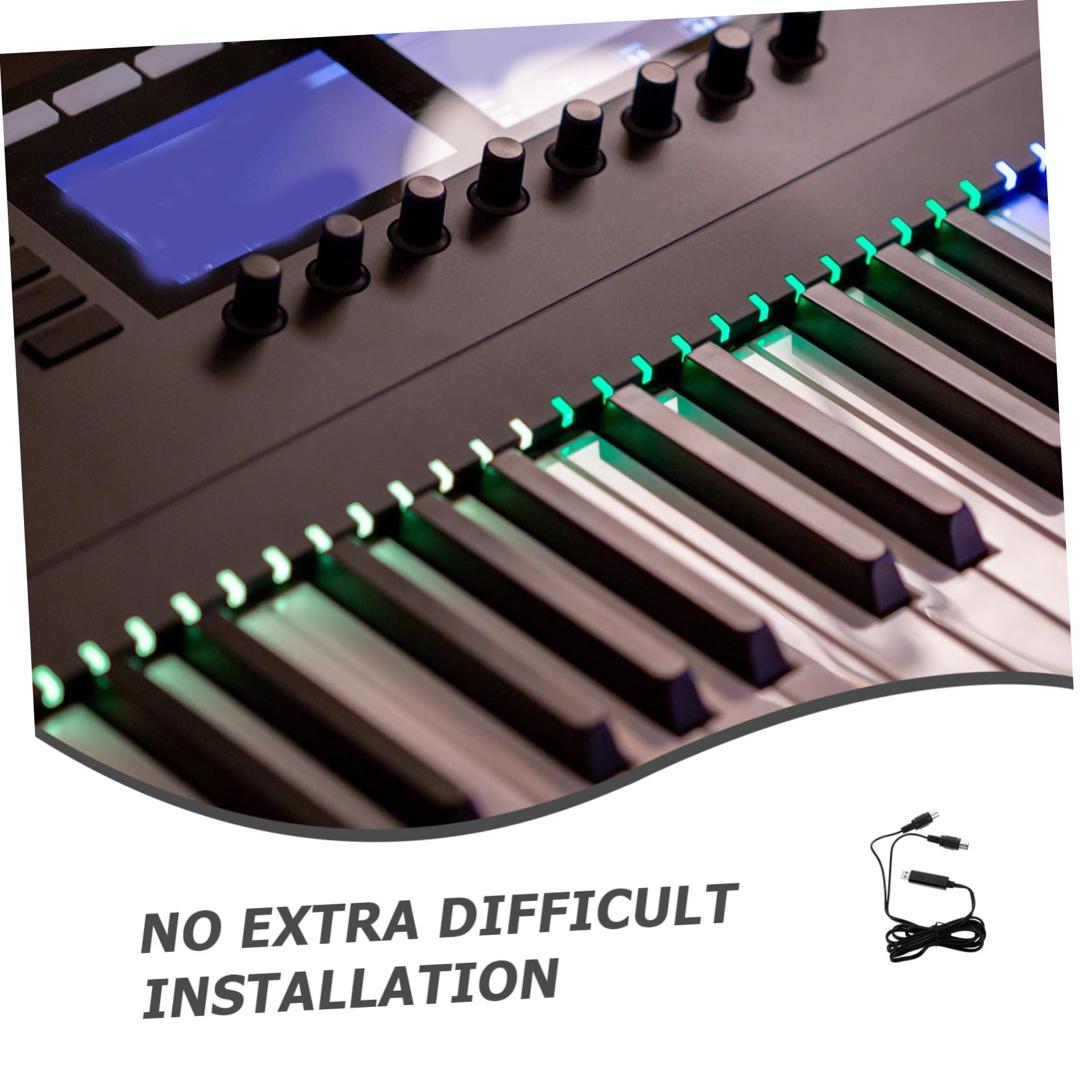 ibasenice 2pezzi Cavo Usb Midi Per Tastiera Piano Professionale Convertitore In-out Per Pc e Laptop Compatibile Con e Facile Installazione Trasmissione Dati Veloce e Stabile