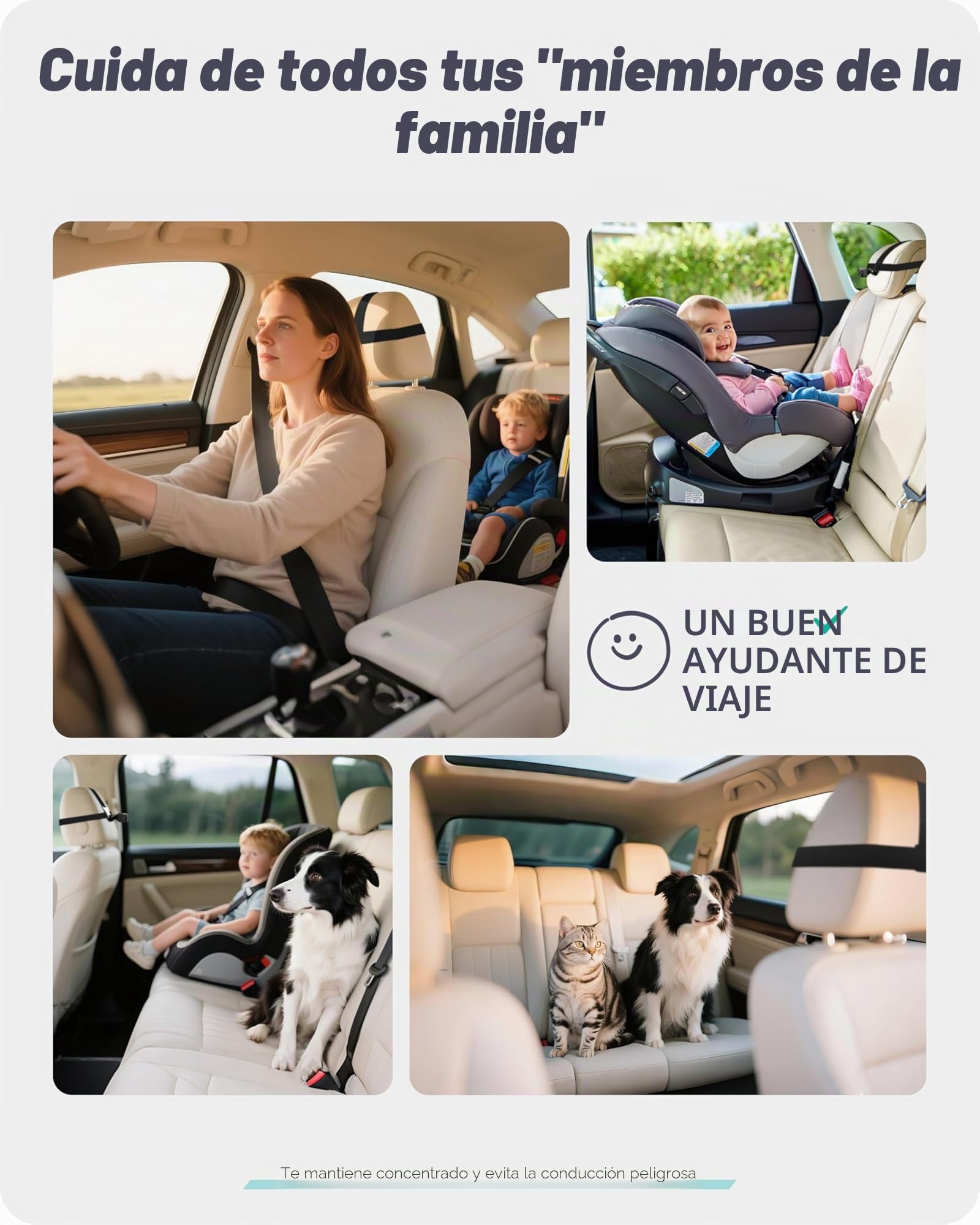 Cámara Magnética Dual para Coche de Bebé para Dos Niños, Pantalla IPS 1080P con Soporte Magnético, 3 Modos (Zoom/Espejo/División), Visión Nocturna Automática, Cámara de Coche Alimentada por USB
