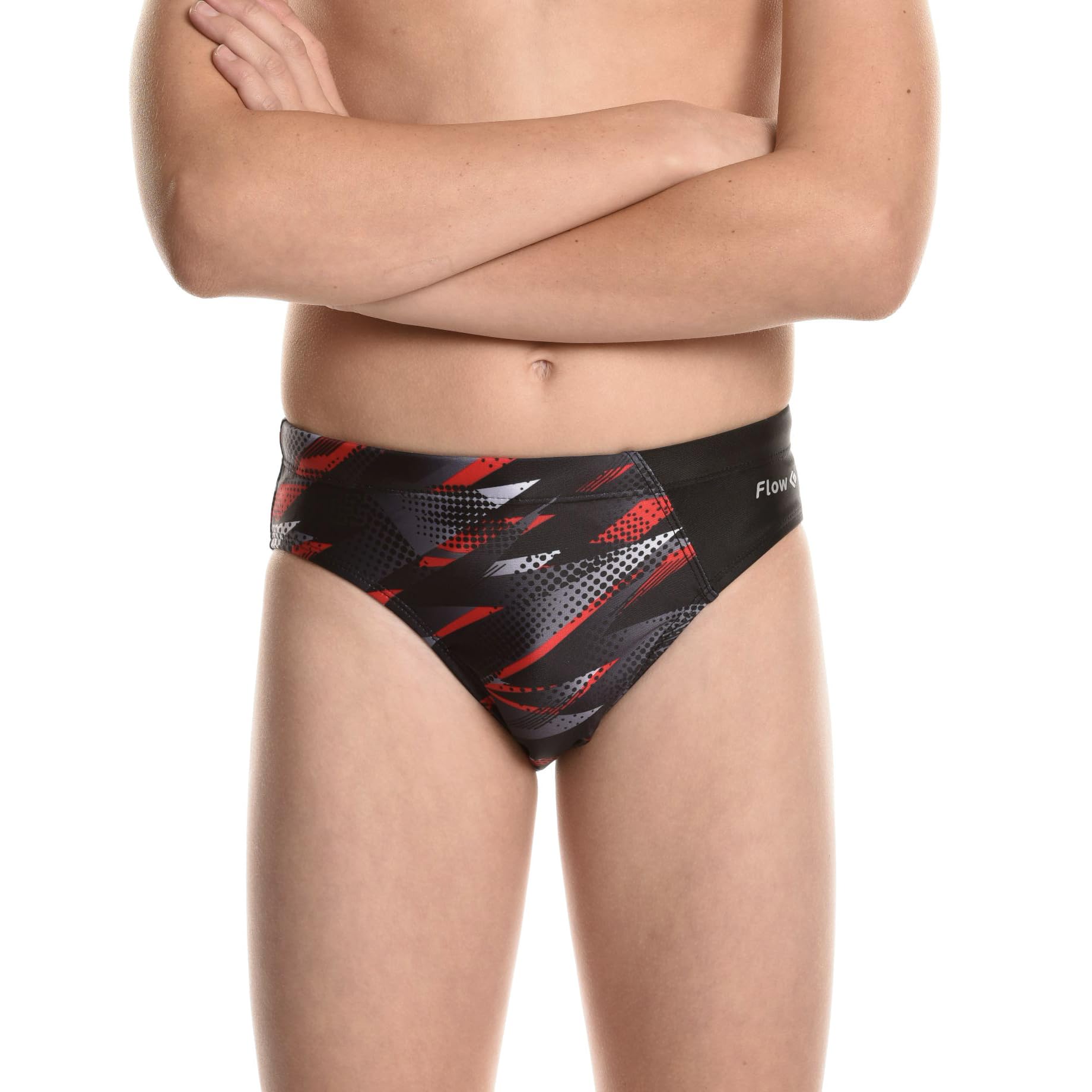 Flow Splice Swim Briefs - Boys Brief Style Swimsuit for Swimming Practice and Competition in Suit Size 21 to 32