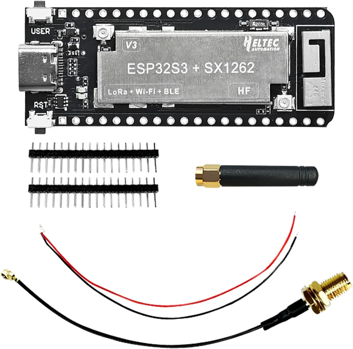 Heltec Automation Heltec Wireless Stick Lite V3 with ESP32-S3FN8 and SX1262 Type-C USB LoRa Development Board 433MHz 863-870MHz 902-928MHz Support Bluetooth WiFi and LoRa Connections (902-928MHz)