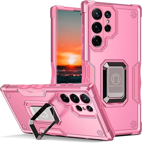 Miniatura 9 de Funda diseñada para Samsung Galaxy S22 Ultra, con soporte giratorio, probada en caídas, protección de lente, funda Shiled para Samsung Galaxy S22