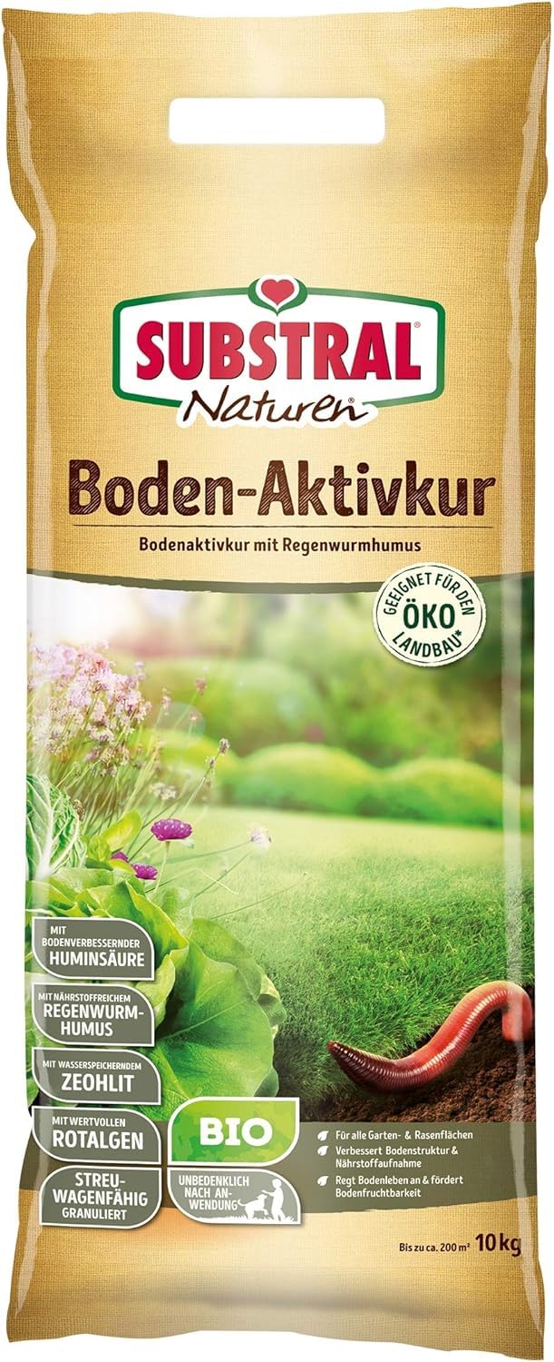 Substral Naturen Bio Bodenaktivkur natürlicher Bodenaktivator und - verbesserer für Garten - und Rasen 200m² 10kg Boden - Aktivkur