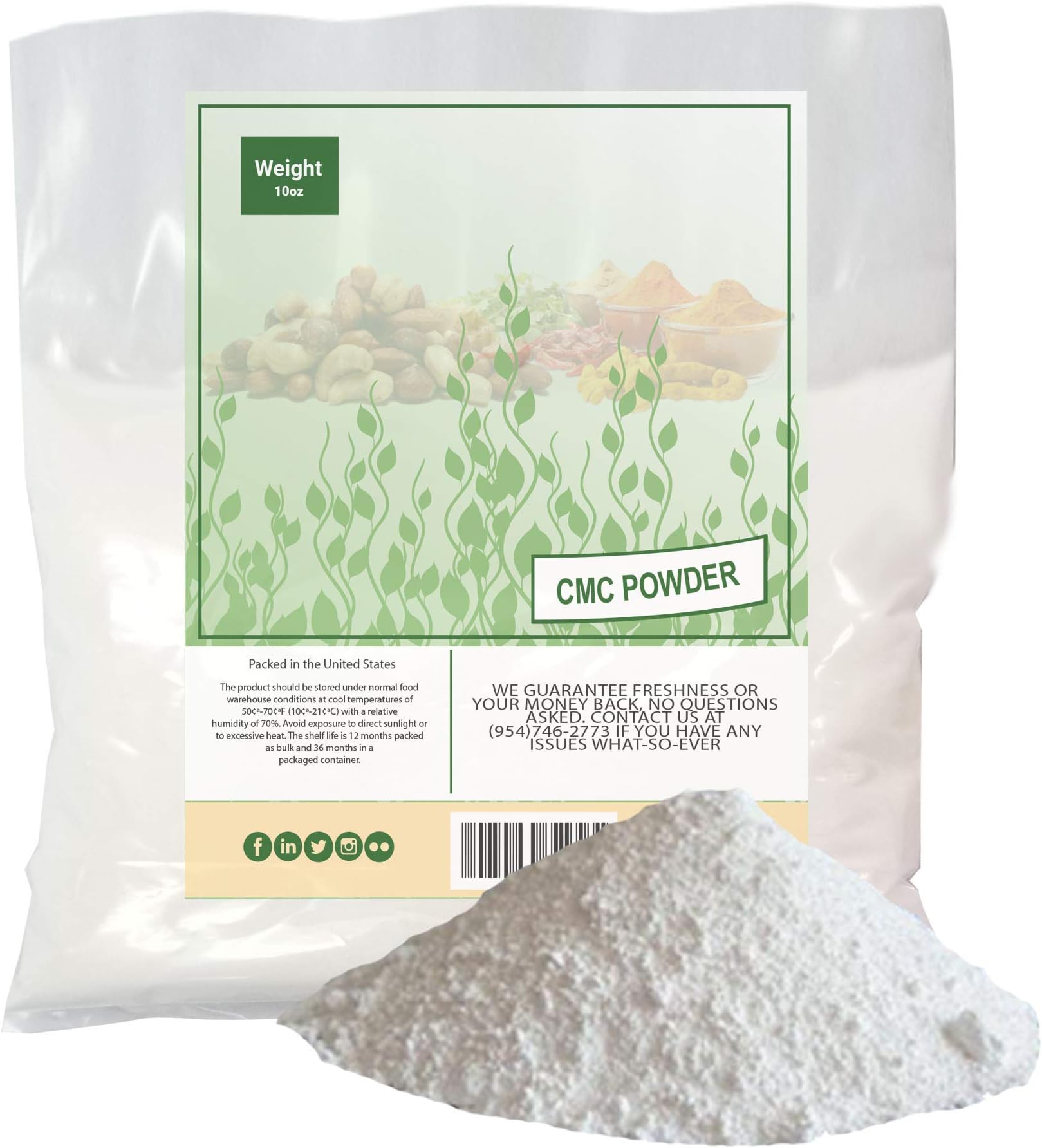 CMC Powder 10 OZ BULK-SODIUM CARBOXYMETHYL CELLULOSE