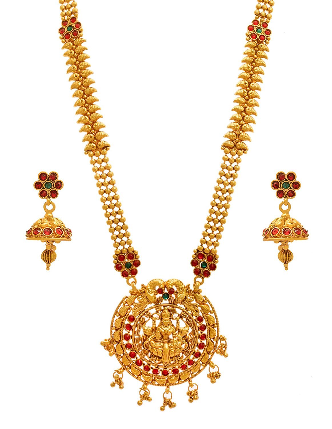 See full amazon price history chart for JFL - Jewellery for Less Traditional Ethnic 1 g Golden Red and Green Stone Beads Gold Plated Mahalaxmi Designer Necklace Set for Women,Valentine JFL - Jewellery for Less Traditional Ethnic 1 g Golden Red and Green Stone Beads Gold Plated Mahalaxmi Designer Necklace Set for Women,Valentine (B0771756CF) Amazon Price History, Amazon Price Tracker
