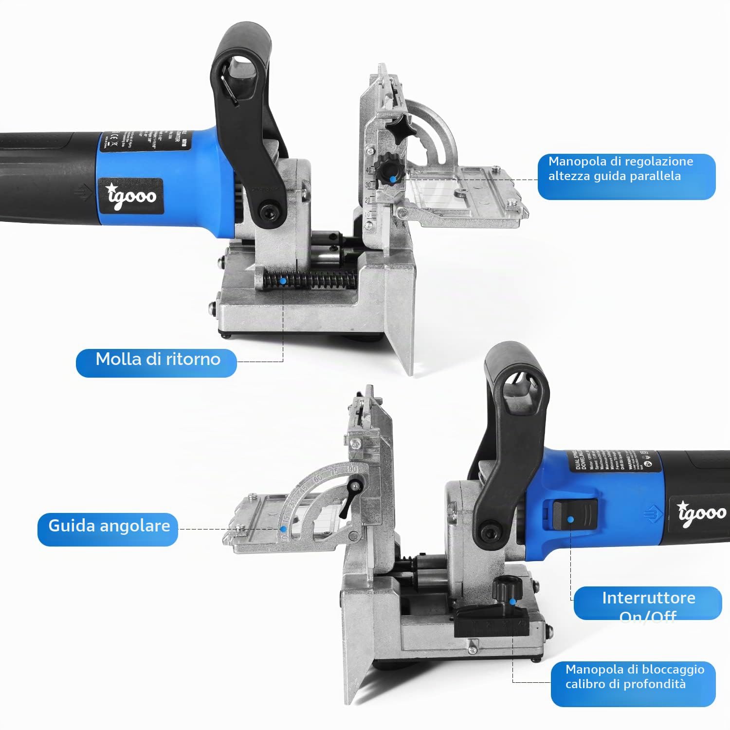 Jointer a doppio mandrino DJ710 710W 120V 60Hz falegnameria a piastre