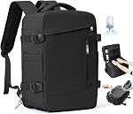 SZLX Vacuum Backpack Travel with Pump Cabin Bags Travel Backpack Women Men Flight Approved Carry on Luggage with Shoe Pouch