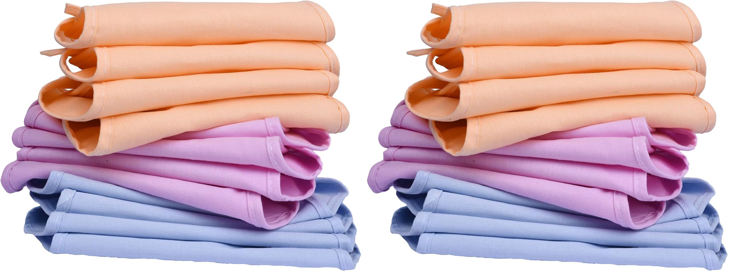 Nappy for New Born Baby - Set of 12 Pcs/Cotton Cloth Langot for Babies # 0-6 Months # Double Layer Nappies # U Shaped # Washable and Reusable # Pack of 24 by Dolphers-image-41