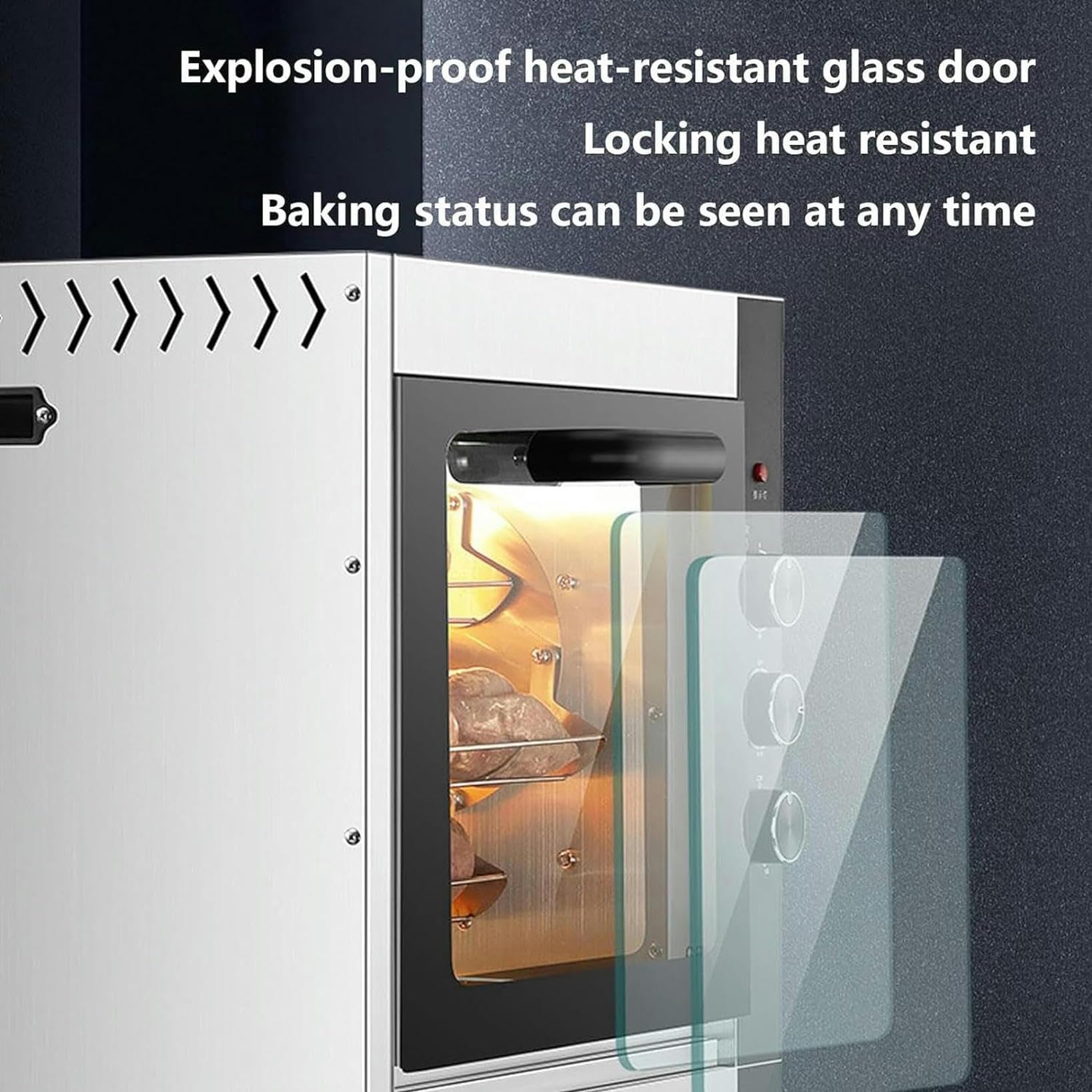 Stainless Steel Sweet Potato Oven,Commercial Roasted Sweet Potato Machine, 360 Degrees Rotation, 0~90min Timer Function