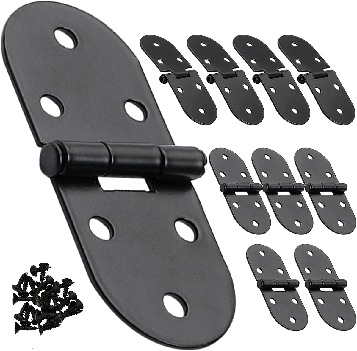 3-5/32 x 1-3/16 Inch (80x30mm) Folding Flip Top Hinges 10 Pack | 180 Degree Drop Leaf Table Butt Hinge | Concealed Table Small Hidden Hinge for Wooden Box & Desk Drawer for Home Office DIY