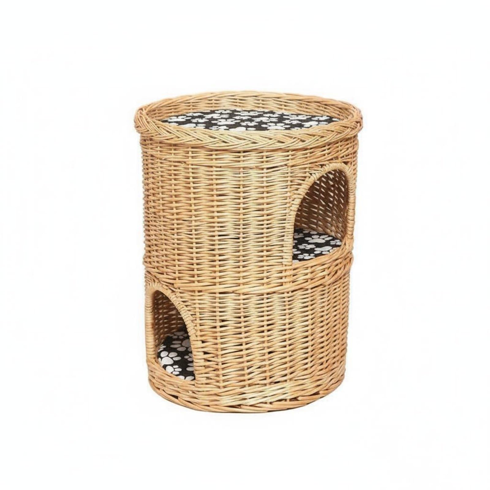 Cuccia per Gatti Doppio Strato Casa per, Naturale, Size to 5