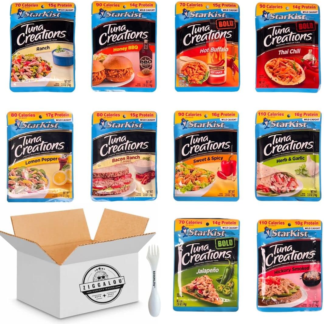 StarKist Tuna Creations 10 Flavor Variety Pack of Pantry