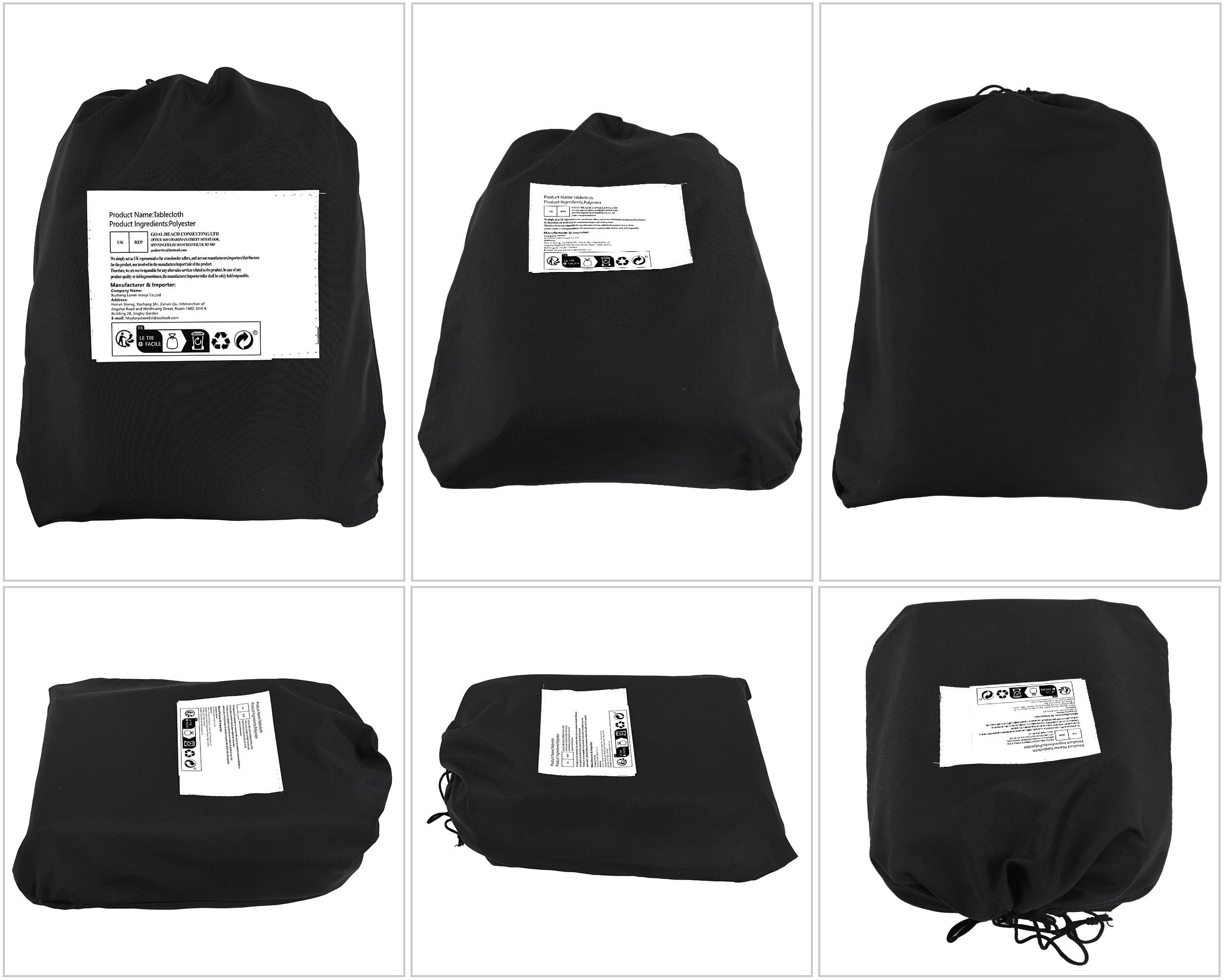 6 Packung Elfenbeinfarbene runde Tischdecken, 305 cm, runde Tischdecke, waschbar und wiederverwendbar, Flecken und knitterfrei, Polyesterstoff für Hochzeit Party Bankett Camping Restaurant Dekoration