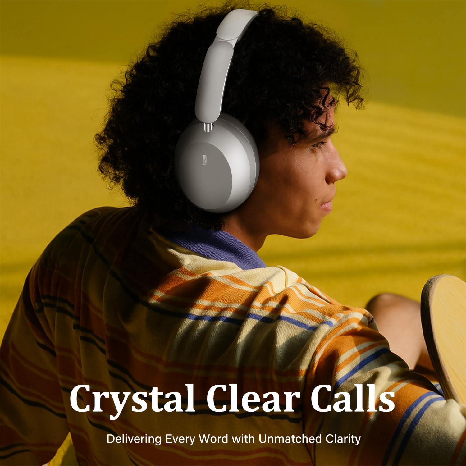 Wentronic Y04 - Cuffie over-ear wireless Bluetooth 5.3 con cancellazione attiva del rumore e suono ad alta risoluzione, 48 ore di riproduzione, morbidi padiglioni auricolari - viaggi, ufficio e casa