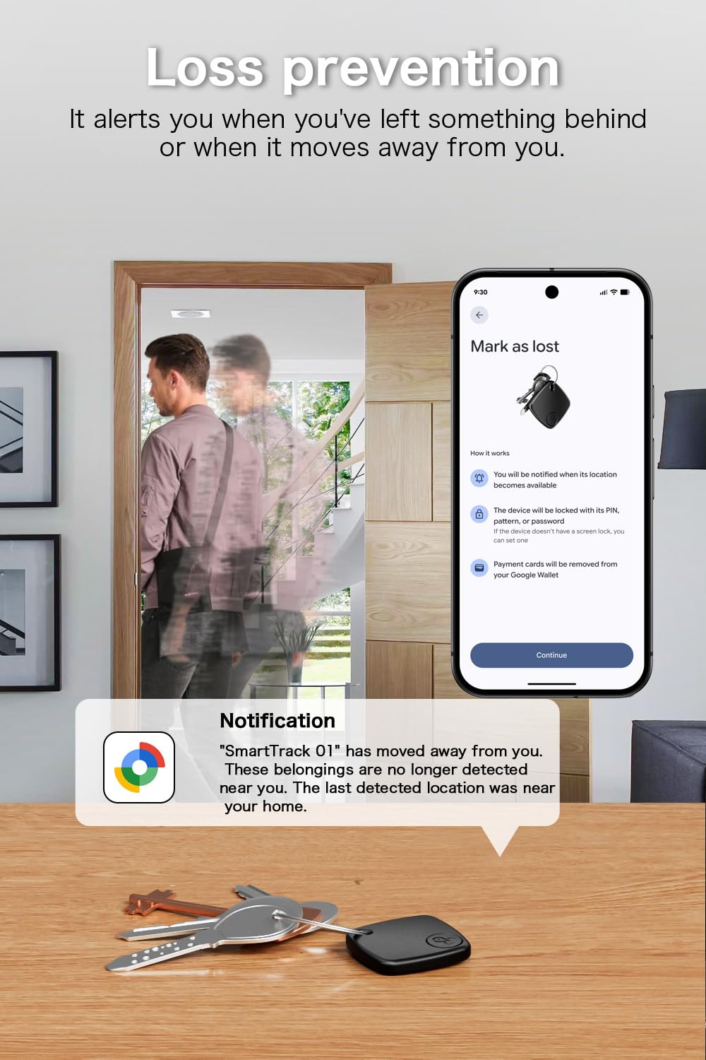 Novzix Finder Tracker S1, funziona con Apple Find My, Smart Tracker e Key Finder, batteria sostituibile, impermeabile, localizzatore di oggetti per chiavi, borse, portafogli, bagagli (Android non