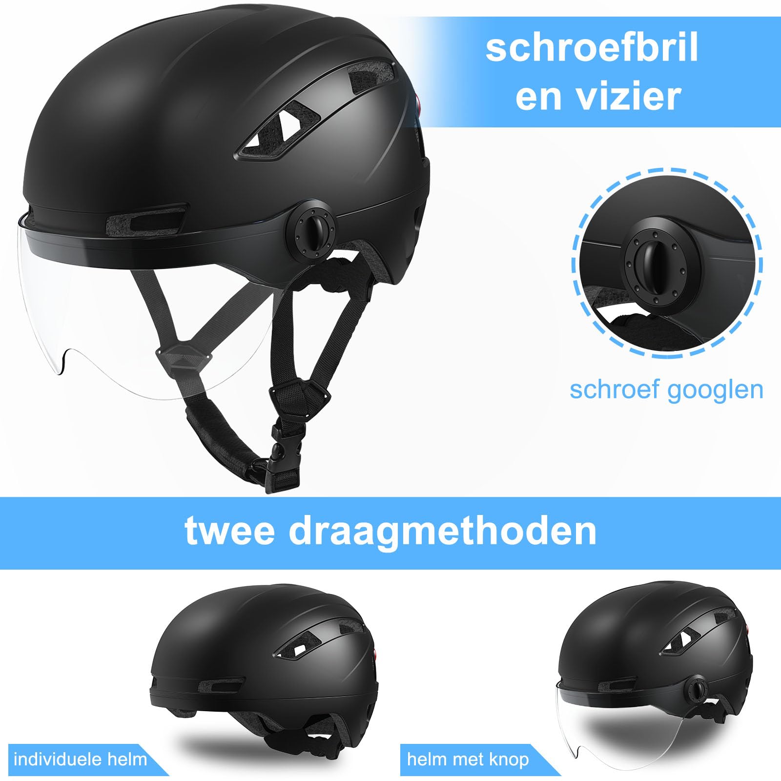 Junjam Casco per Bicicletta Elettrica con Luci a LED Ricaricabili USB-Casco Bici Elettrica Urbano per Adulti, Uomini e Donne - EN1078/CPSC e NTA-8776 Tripla Certificazione