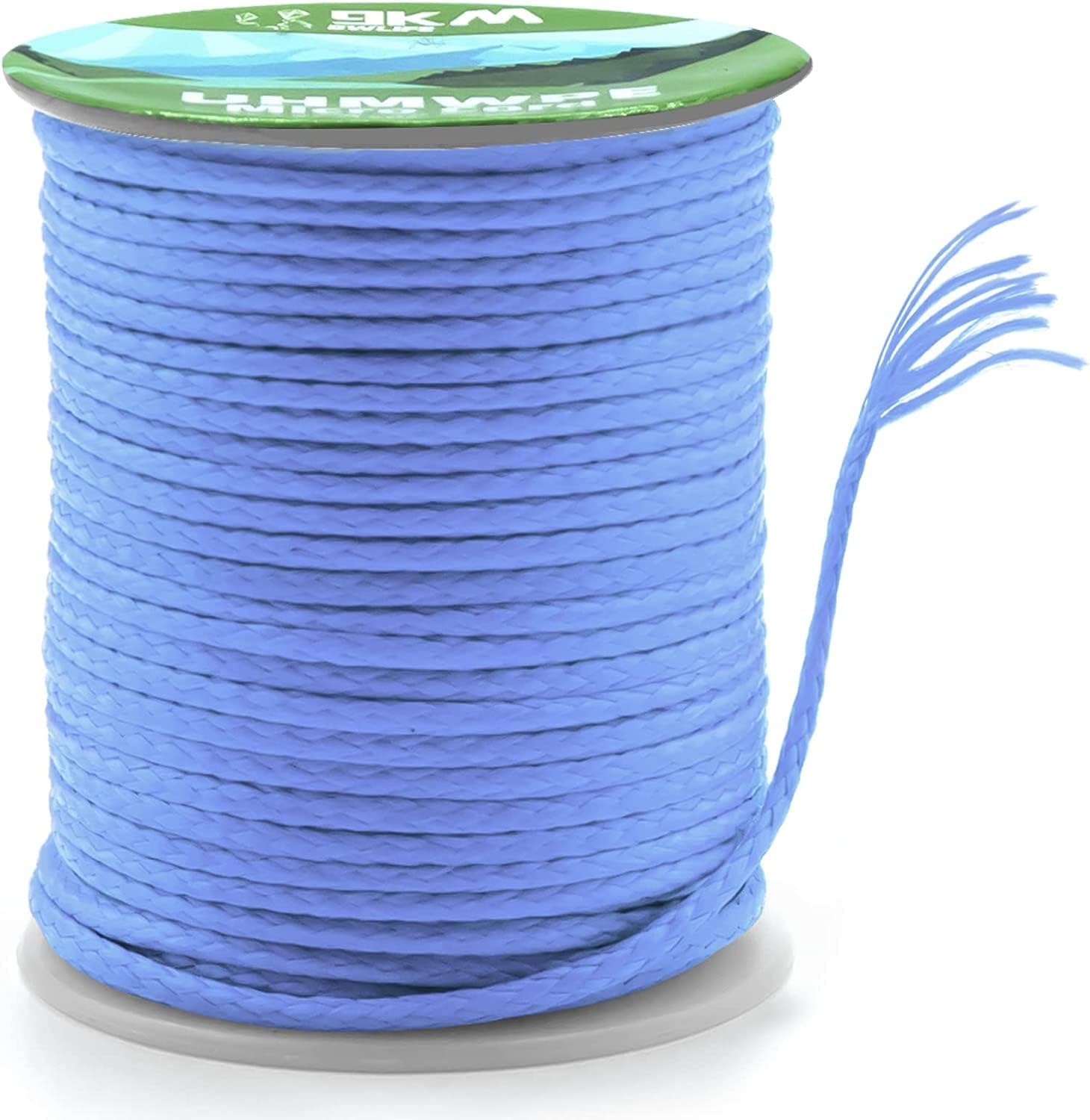 9KM DWLIFE 100%UHMWPE Braided Cord, 0.8mm Blue 100ft 220lb Hollow Rope for Hammock, Tarp, Tent, Kite, Fishing, Climbing, Camping, Kayak, Sailboat โ image 1