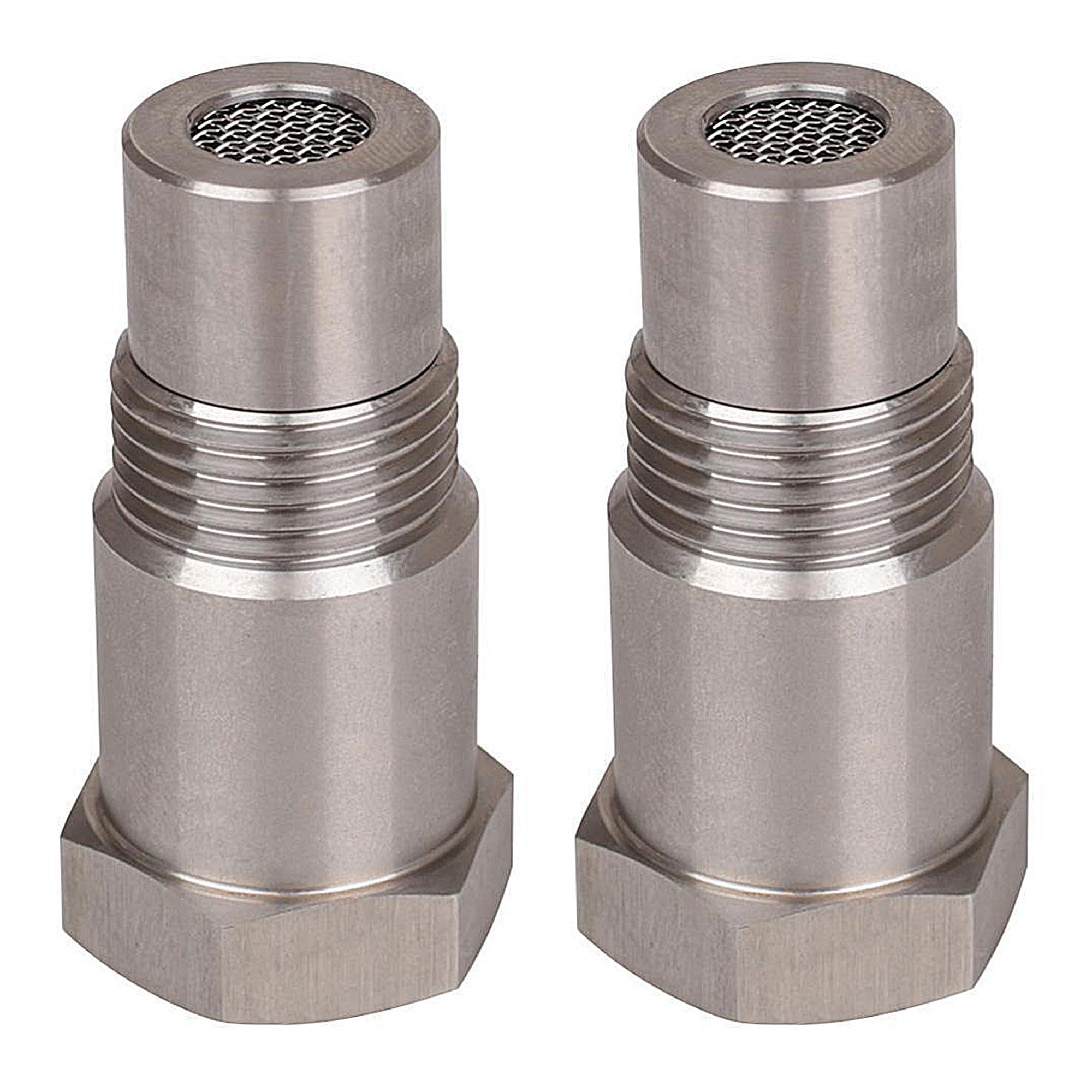 Qiilu Auto Sensori di ossigeno,2 pezzi 45 mm M18 * 1,5 Distanziatore estensore sensore ossigeno O2 argentoAdattatore per l'eliminazione della luce del motore
