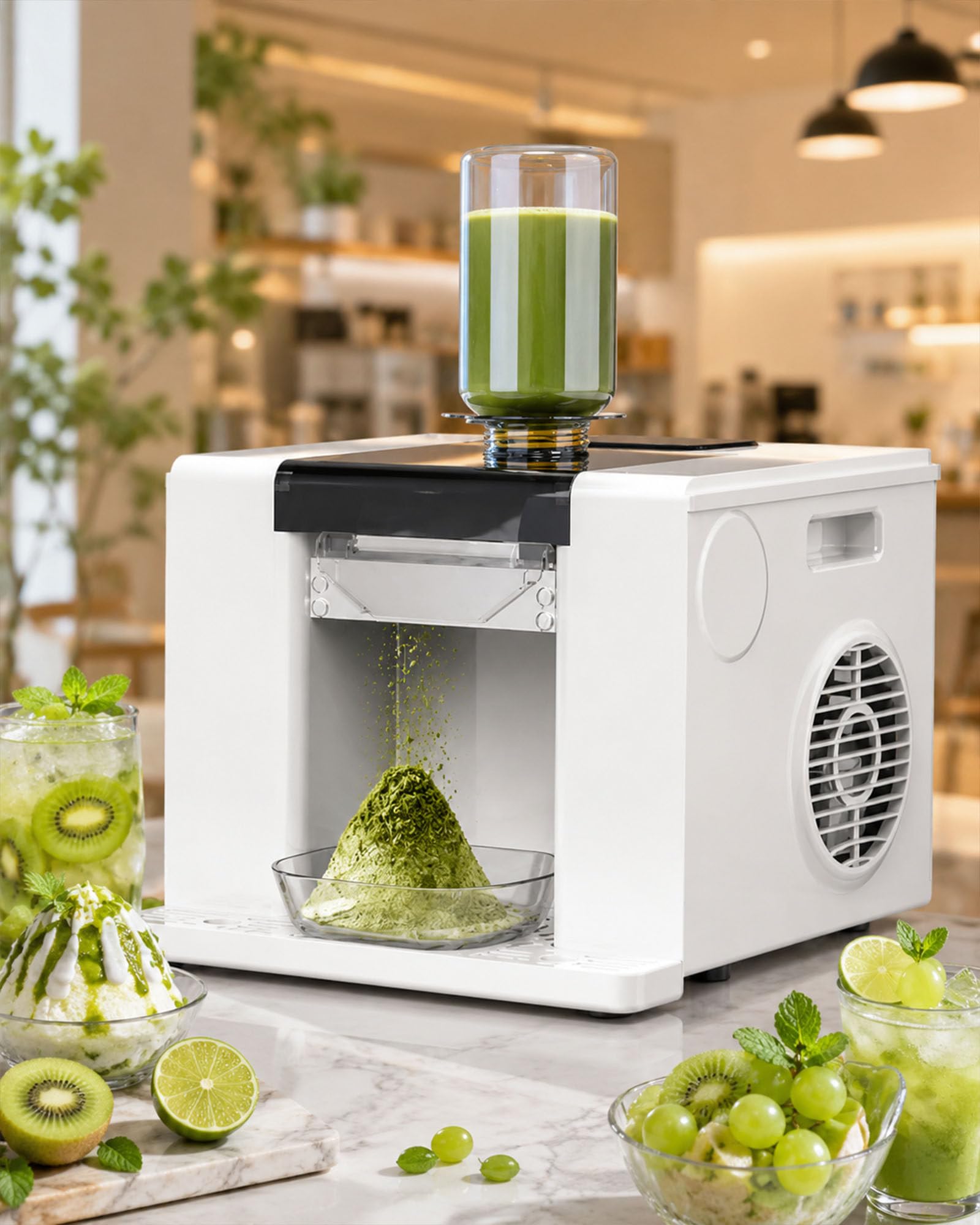 Machine à glace pilée automatique avec rouleau en acier inoxydable