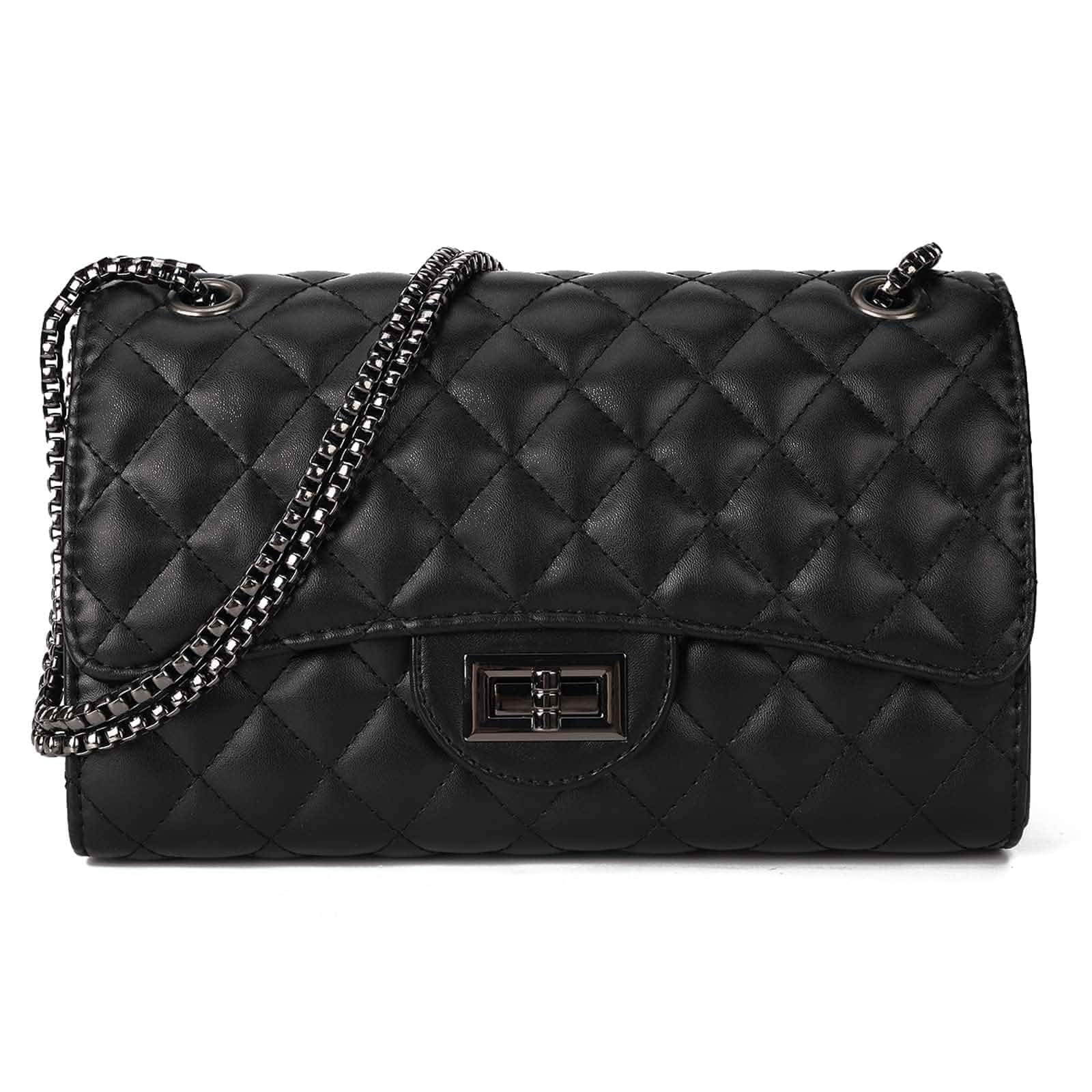 Gladdon Quilted Crossbody Purse for Women Trendy Shoulder Bags Stylish Shoulder Purse,Quilted Pattern,Structured bag,Chain Strap,Spacious Enough,Casual and Dressy Outfits,Any Occasion