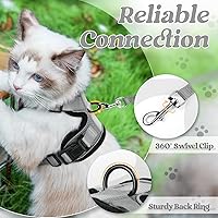 Vista 88 de rabbitgoo Arnés y correa para caminar, a prueba de escapes, chaleco suave y ajustable para gatos, fácil de controlar, transpirable, tiras