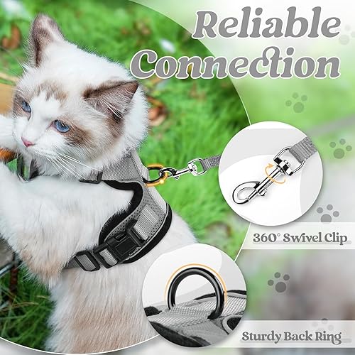 Miniatura 88 de rabbitgoo Arnés y correa para caminar, a prueba de escapes, chaleco suave y ajustable para gatos, fácil de controlar, transpirable, tiras