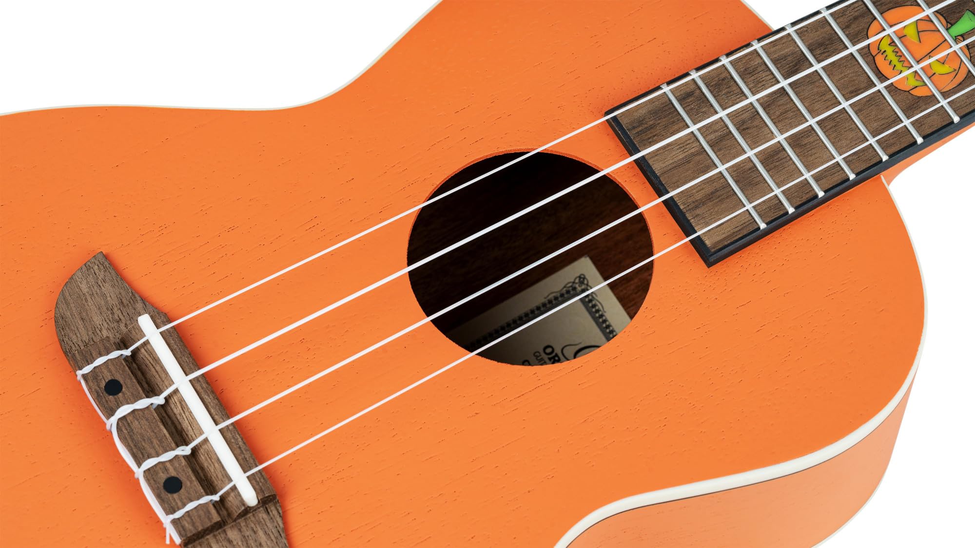 Ortega Guitars Ukulélé Concert Acoustique – Série Custom Built Halloween Edition – Okoumé, Orange (RUHW)