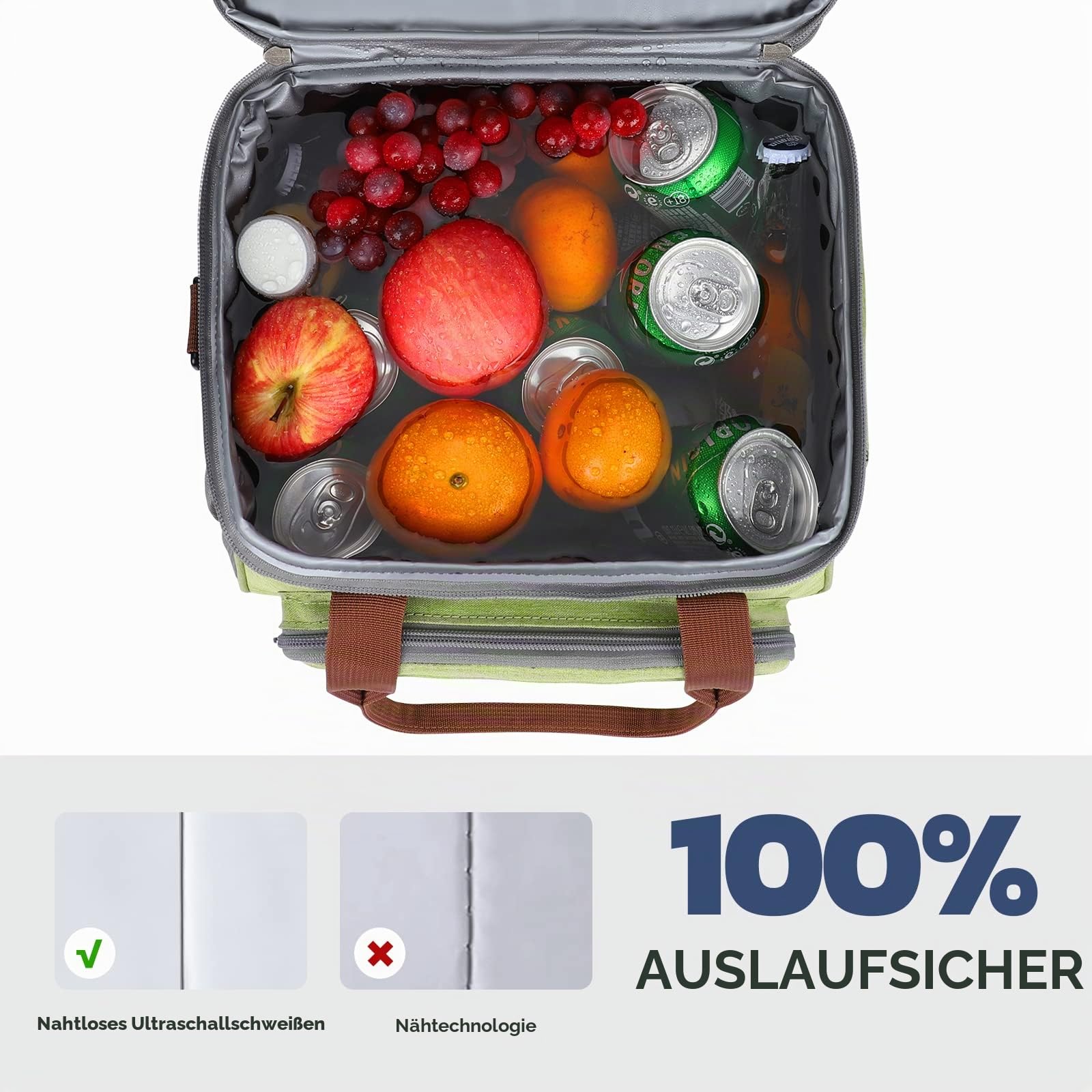 Maelstrom 23L Kühltasche, isolierte Lunchtasche, erweiterbar mit 2 Fächern | Hält bis zu 16 Std. kalt, leicht, stabile Form, Taschentuchfach, ideal für Damen, Herren, Arbeit, Büro, Picknick & Pendler