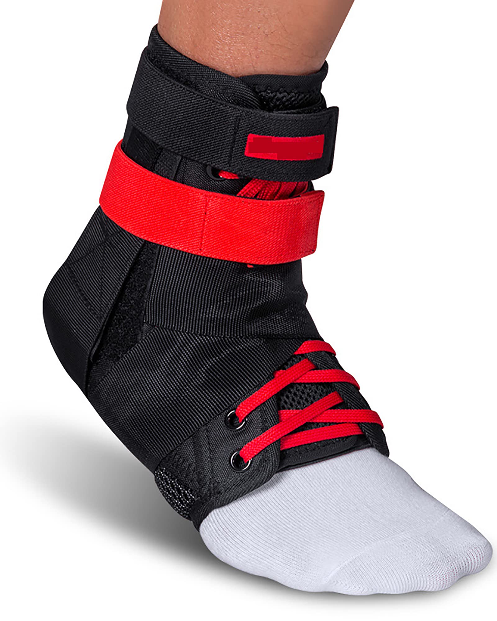 Cómodo Soporte de Tobillo Ajustable con Cordones Transpirable estabilizador de pie ortesis Protector de Tobillo férula para esguince para Lesiones Deportivas, L