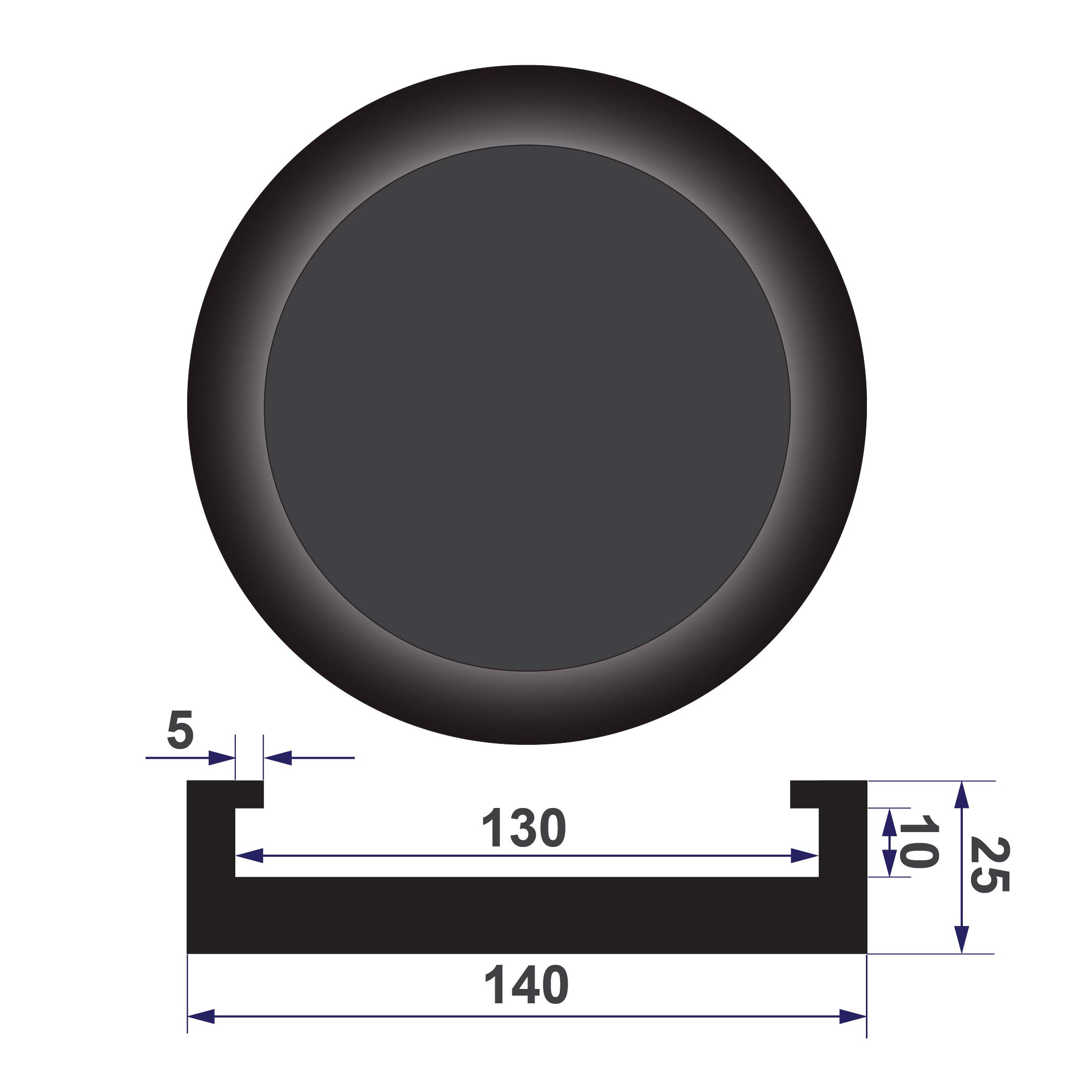 Stix Revestimiento de Goma para hidráulico y gato Universal Protector 140x130x25mm