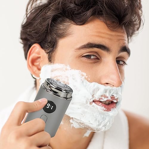 Miniatura 6 de Mini afeitadora eléctrica portátil para hombres y mujeres, maquinilla de afeitar eléctrica recargable por USB, recortadora de bolsillo individual