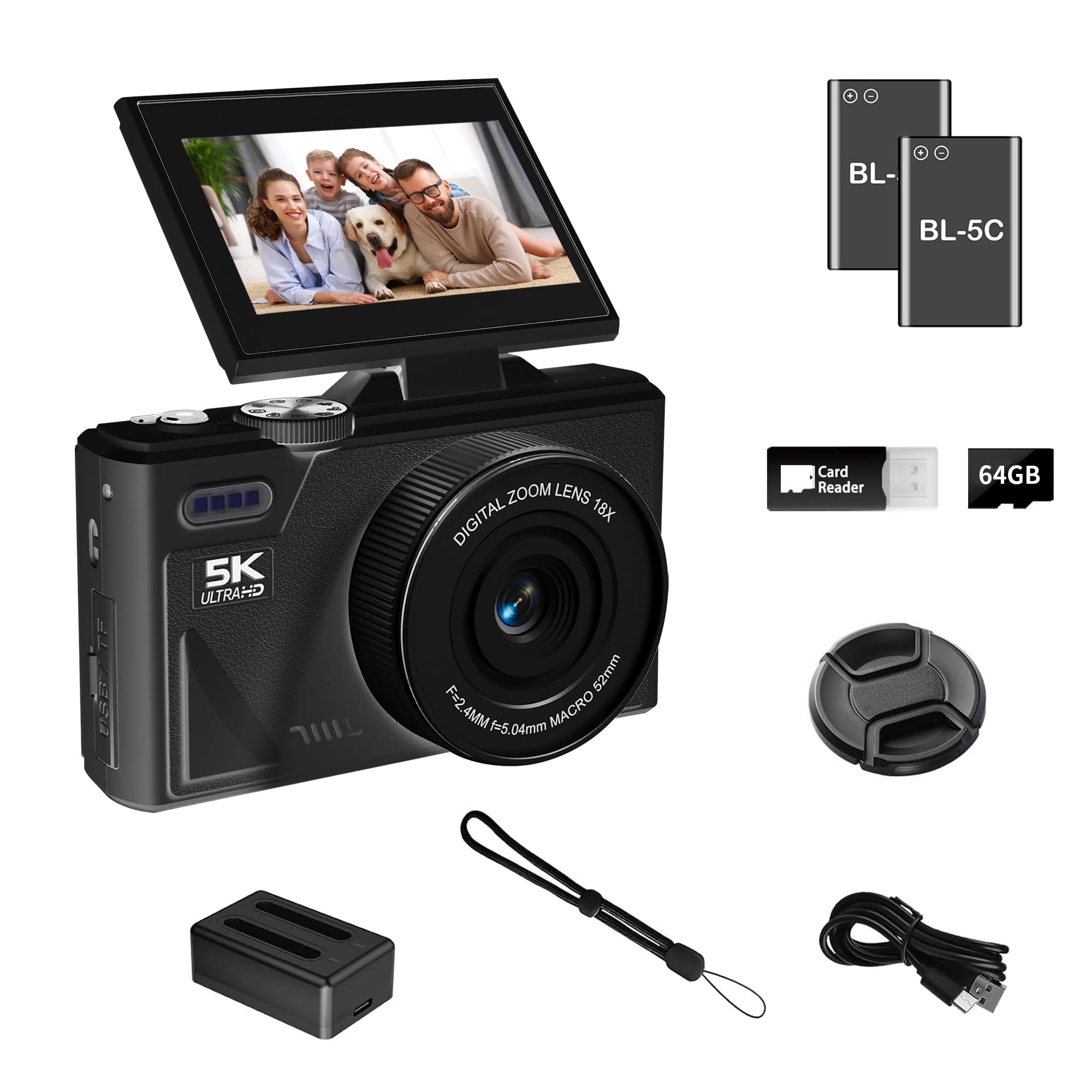 Amazon.com : LENANE 5K Digital Camera for Photography with WiFi