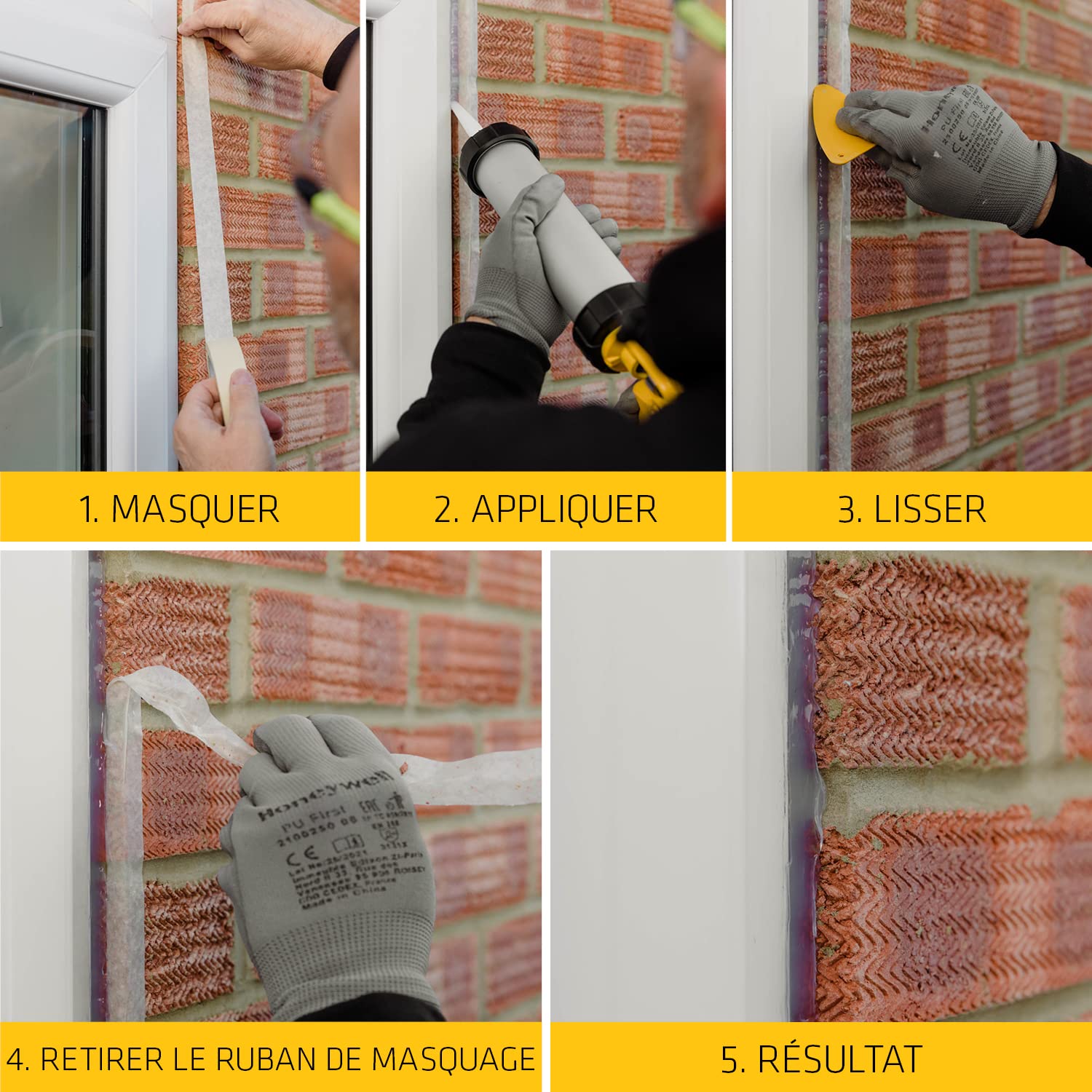 Mastic acrylique - SikaSeal-184 Maçonnerie - Blanc - Carton 12x300ml | Réparation de fissures - Joints d’étanchéité - Haute performance - Extérieur et intérieur