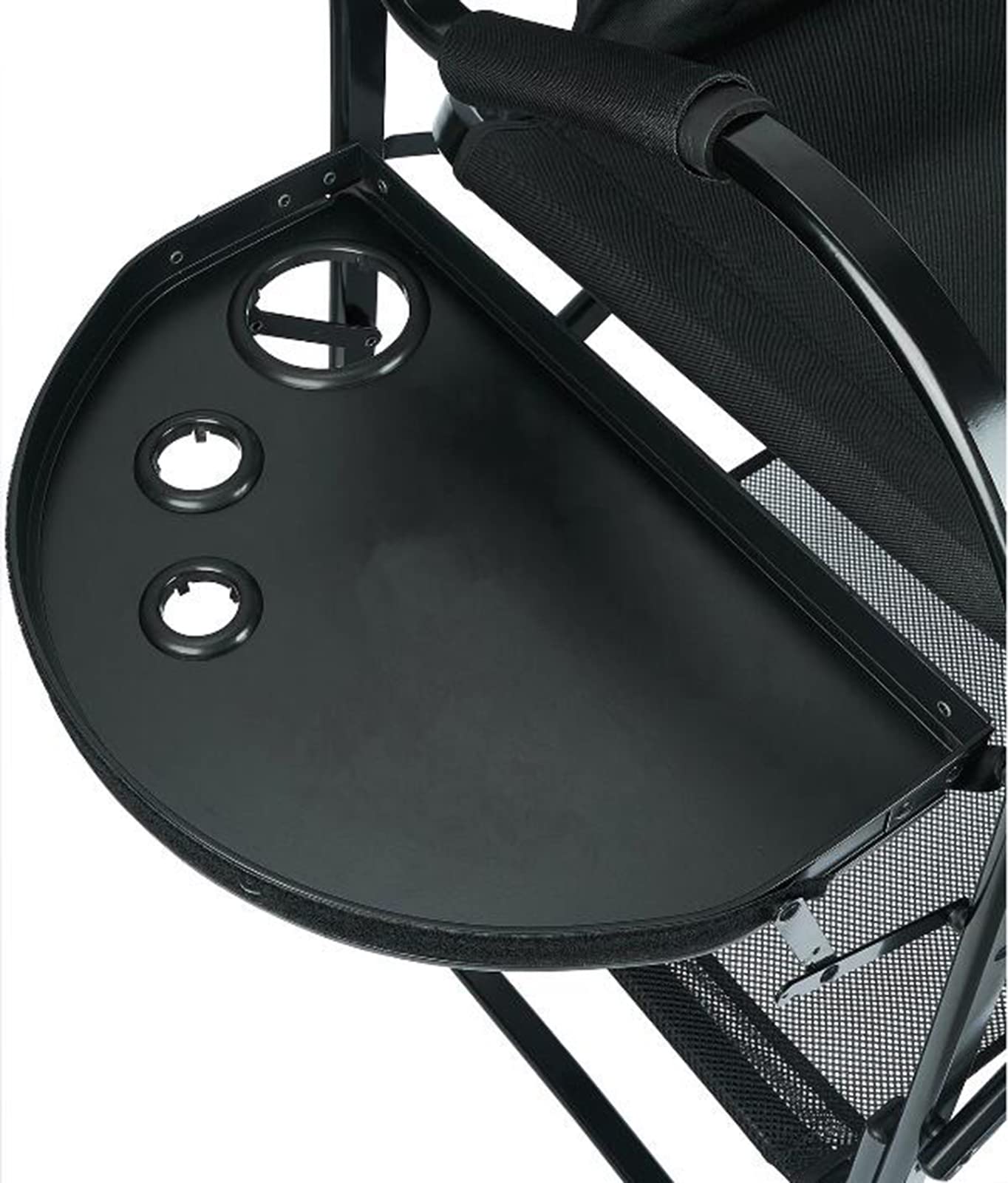 Sedia da regista alta pieghevole per artisti, sedia portatile da campeggio, 272 kg, con poggiapiedi, ideale per cinema, giardino, spiaggia, colore nero