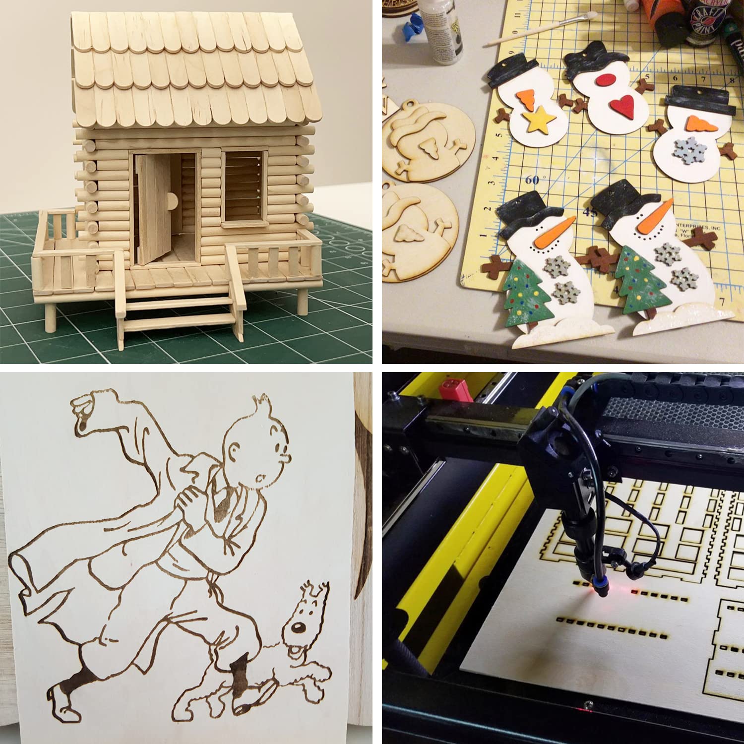 EXCEART Onbehandelde Onbeschilderde Lindehouten Platen Voor Handwerk Diy Handgemaakt Project Mini Huisbouw Architectonische Modelonderdelen 15 Stuks