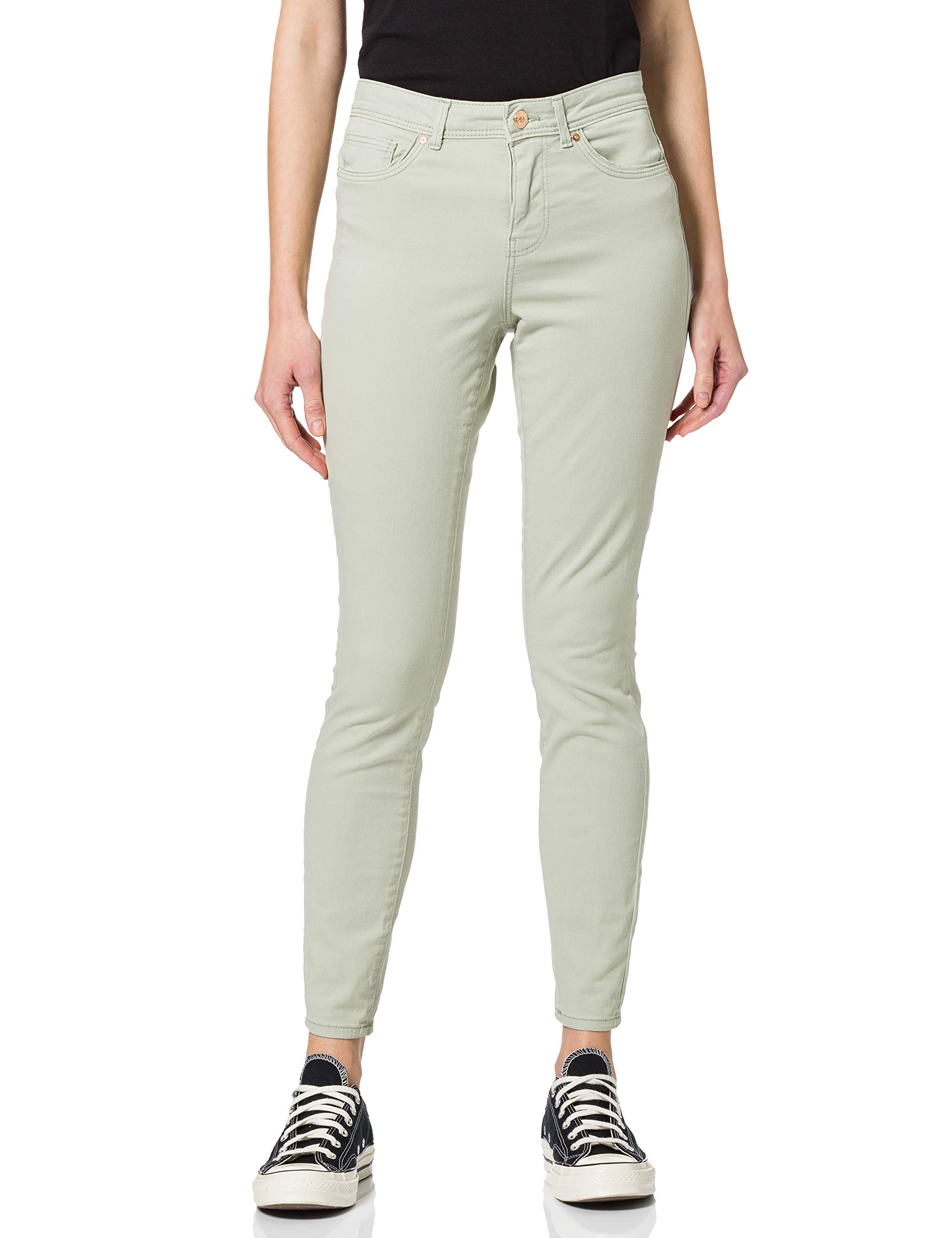 ONLY Women's ONLWAUW Life MID Skinny Colour PNT Jeans, Desert Sage, S