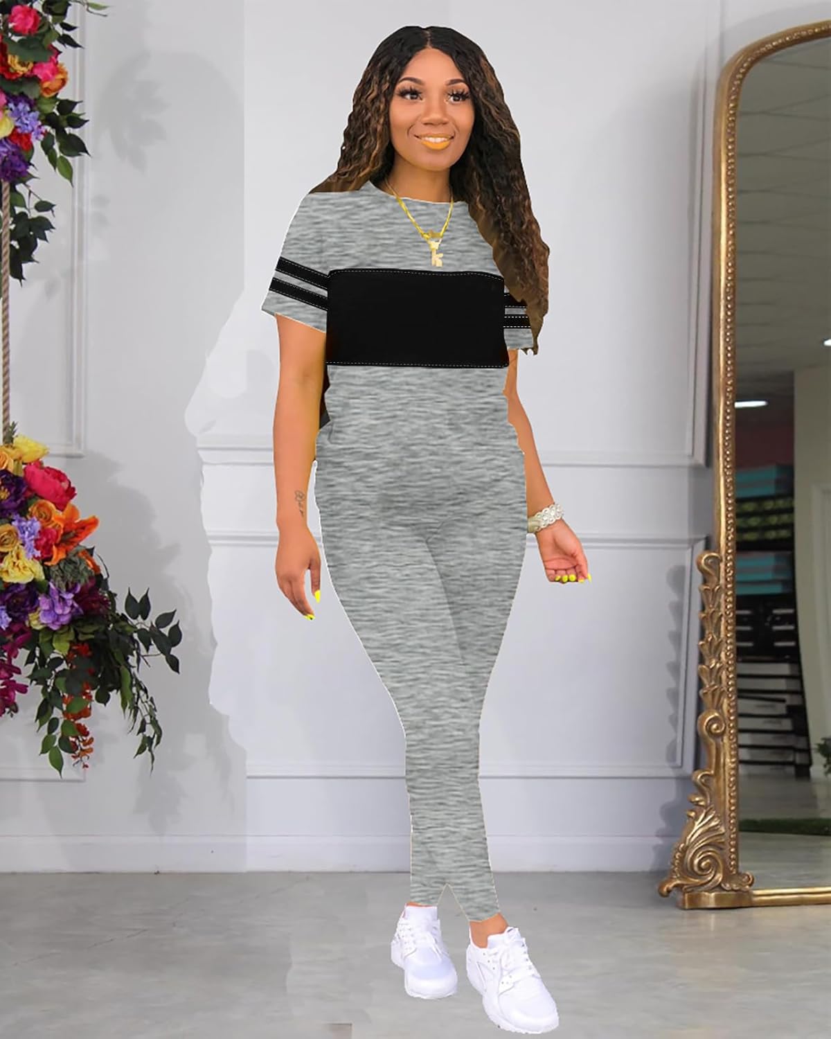 Nimsruc Two Piece Sets For Women Summer Outfits Casual Sweatsuits - Image 3