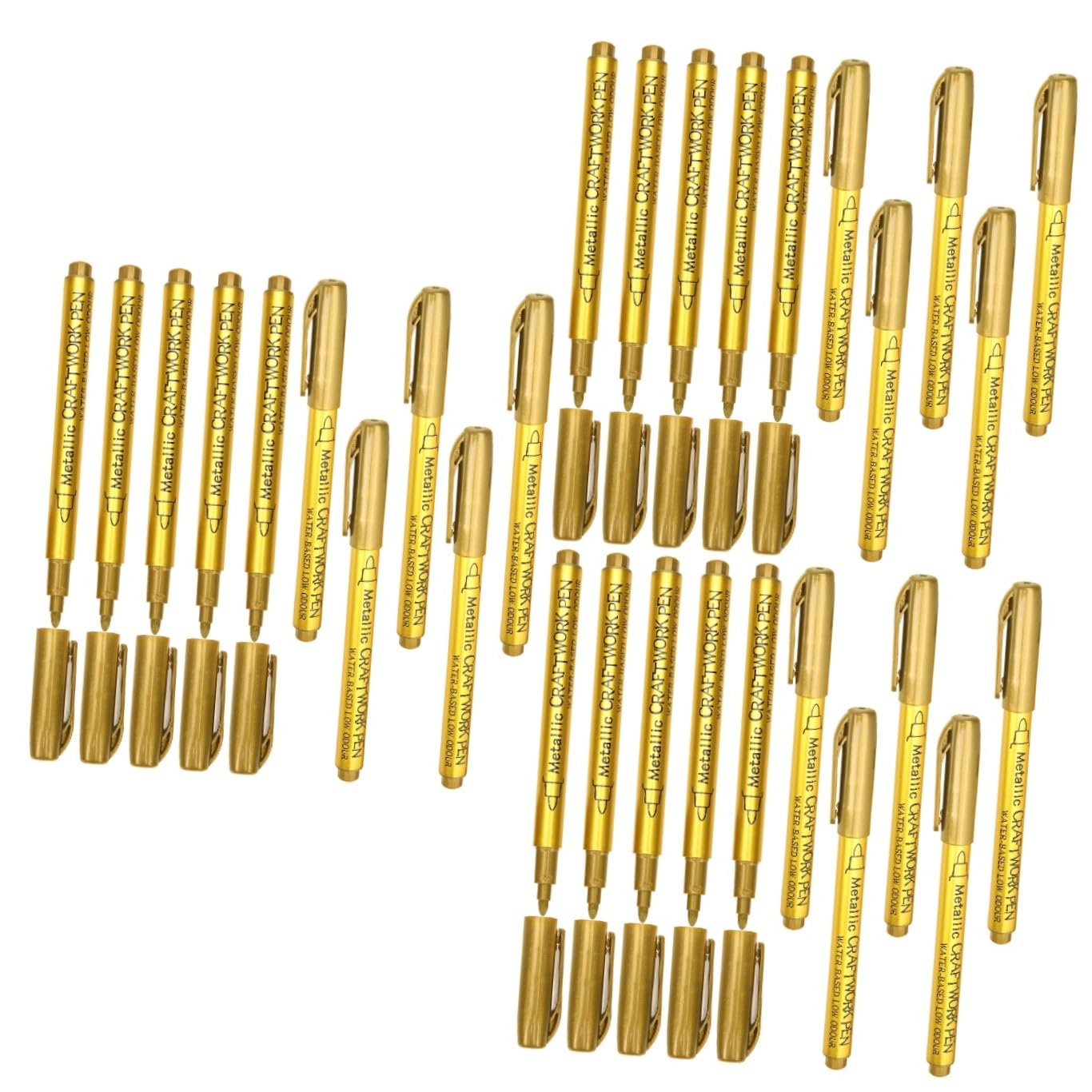 SEWACC 30pièces Marqueurs De Peinture Métallique Pour Textiles Et Stylo De Peinture à Huile Pour Artisanat Et Dessin Feutres Écrits