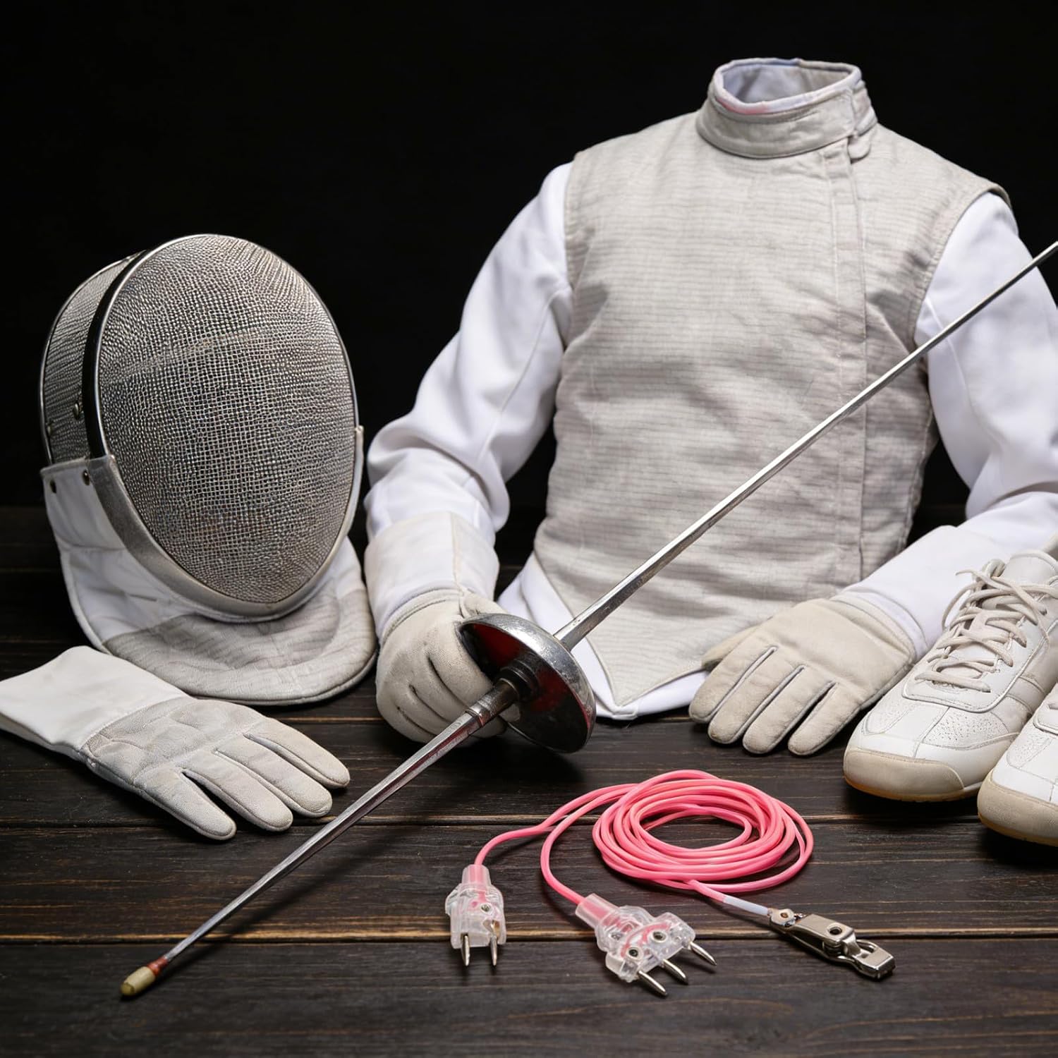 Hemobllo Body Cord Flexible Design Fencing with 3-pin Copper Wire Terminal Pins, High-Performance Conductive PVC Cable for Daily Practice and Critical Fencing Training Equipment for Active