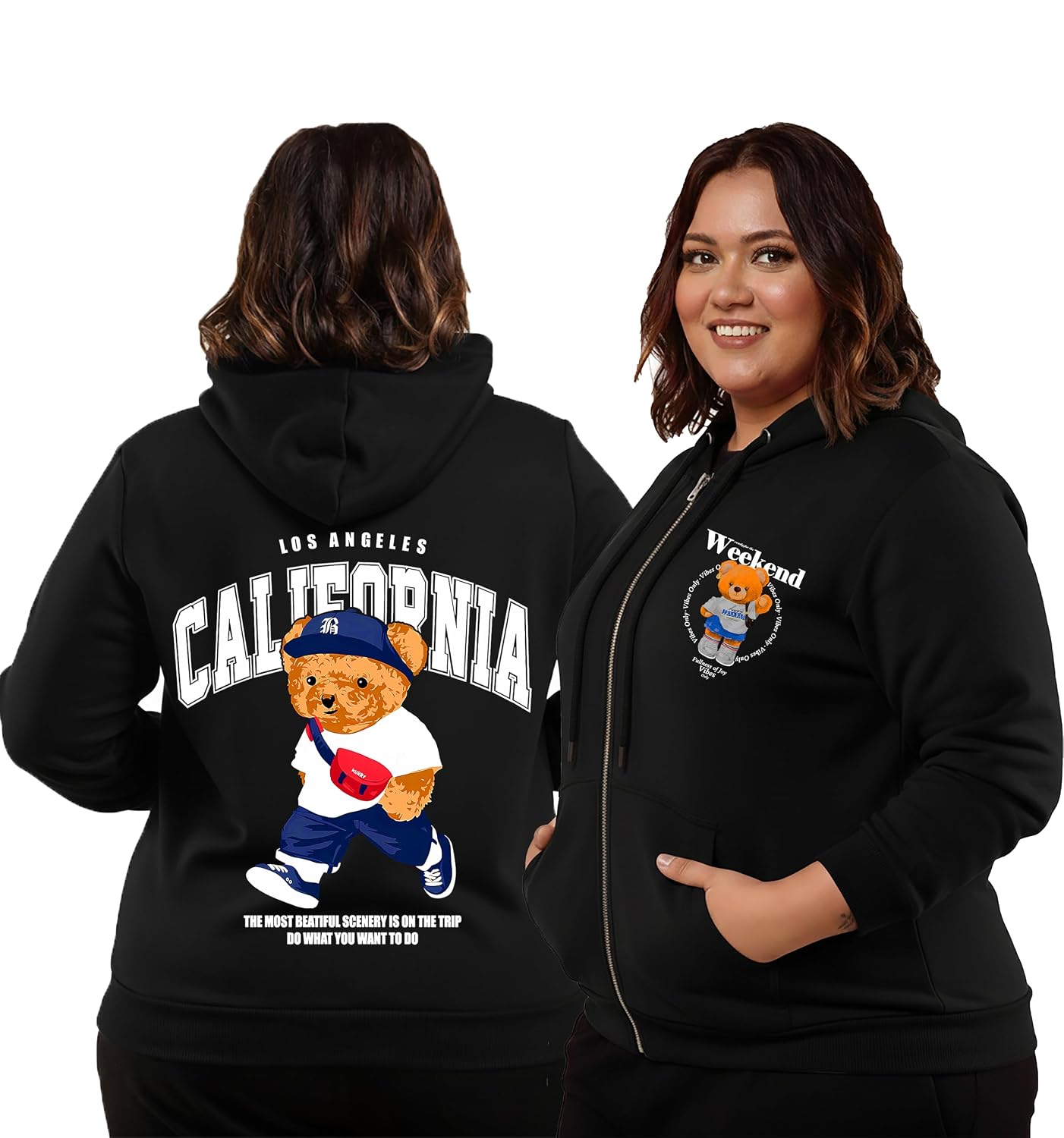 Elite soul Women's Plus Size Zipper Hoodie | Front Zip Full Sleeve Printed Hooded Sweatshirt | Casual Jacket | XL, 2XL, 3X... - Review, Price and Buying Guide
