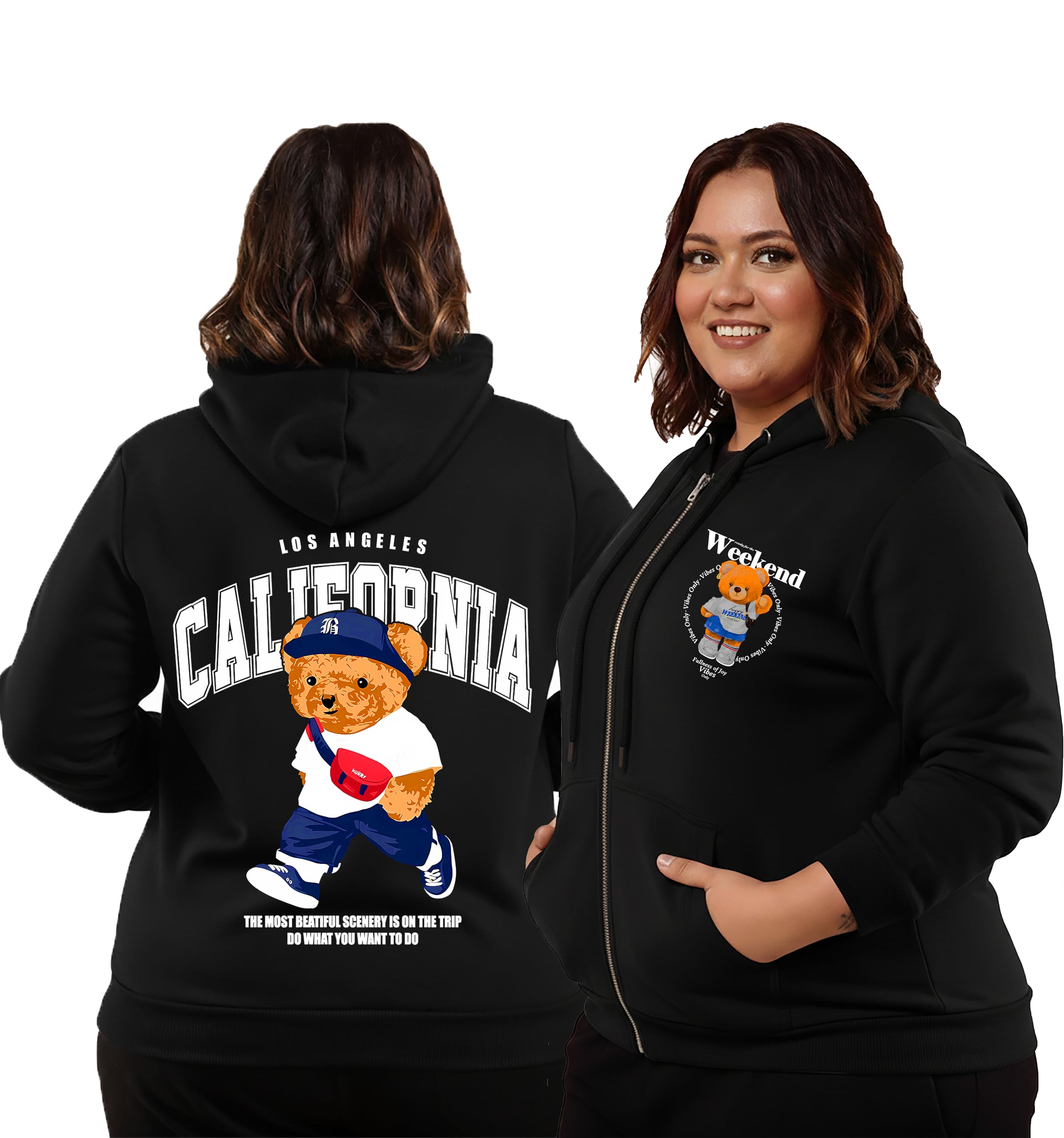 elite soul Women's Plus Size Zipper Hoodie | Front Zip Full Sleeve Printed Hooded Sweatshirt | Casual Jacket | XL, 2XL, 3XL, 4XL, 5XL, 6XL-picture-23