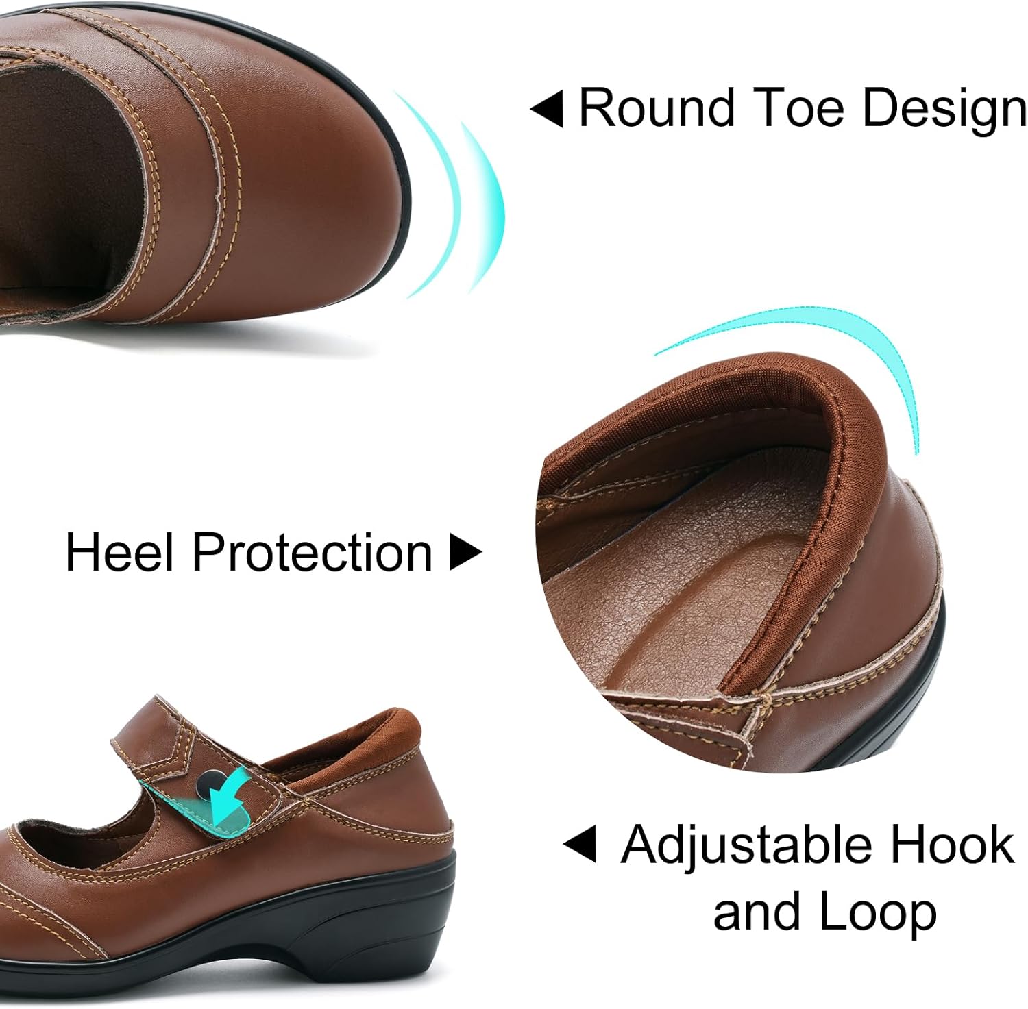 HJJ Mary Janes for Women Arch Support Round Toe Ankle Strap Pumps Memory Foam Comfort Dress Shoes - Image 5