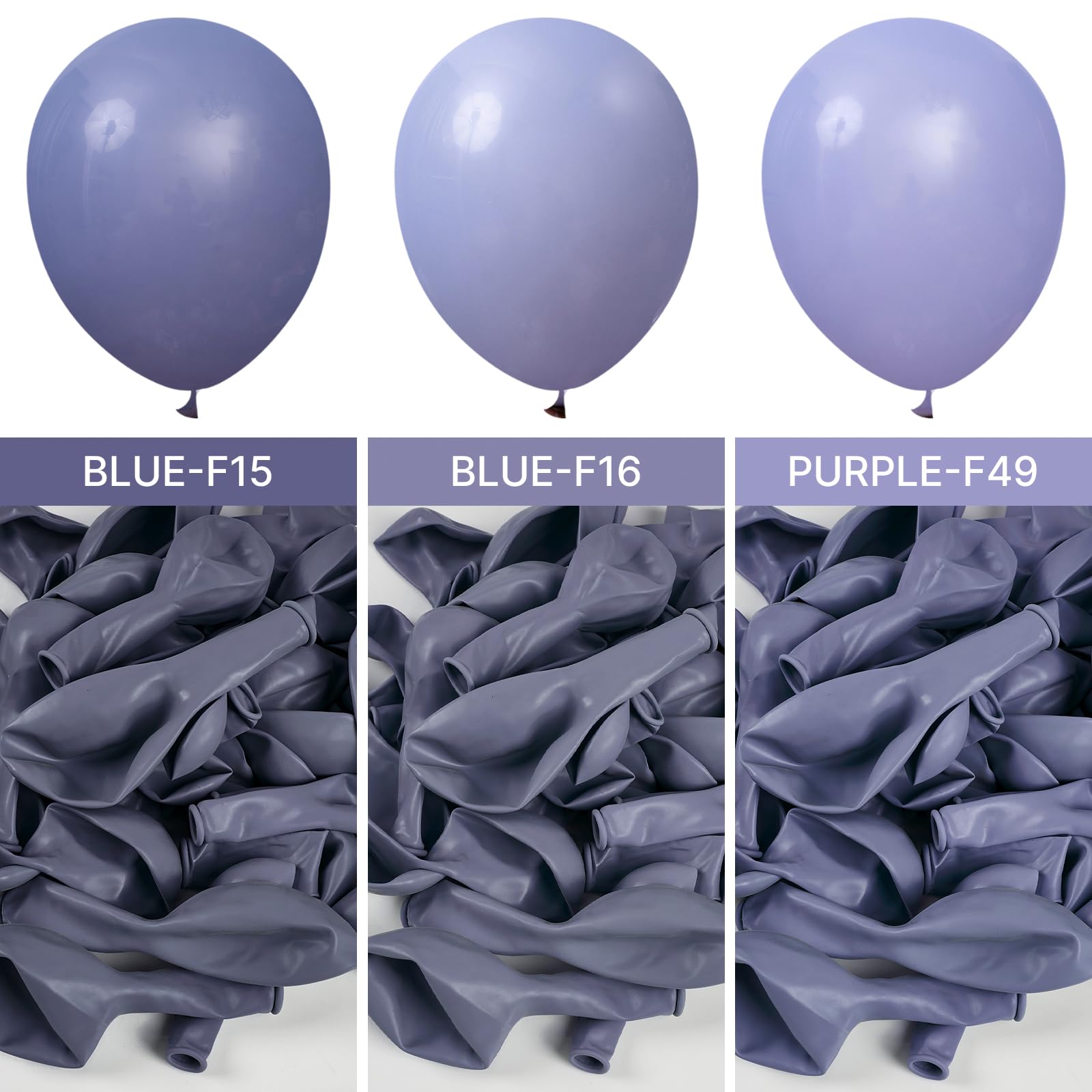 Snapklik.com : Dusty Blue Balloons 50pcs 12 Inch Navy Slate Blue Boho ...